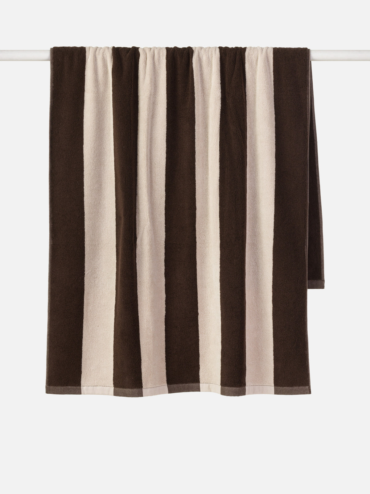 Striped Beach Towel Cocoa/Bone / 90x170cm