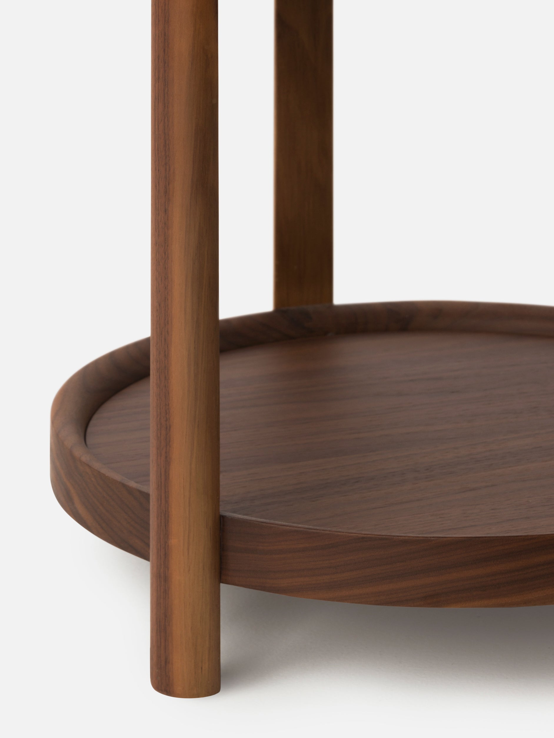 Column Side Table Walnut/Plywood / One Size