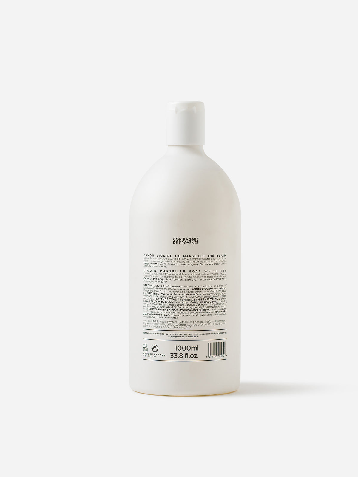 Liquid Marseille Black & White Soap Refill White Tea / 1L
