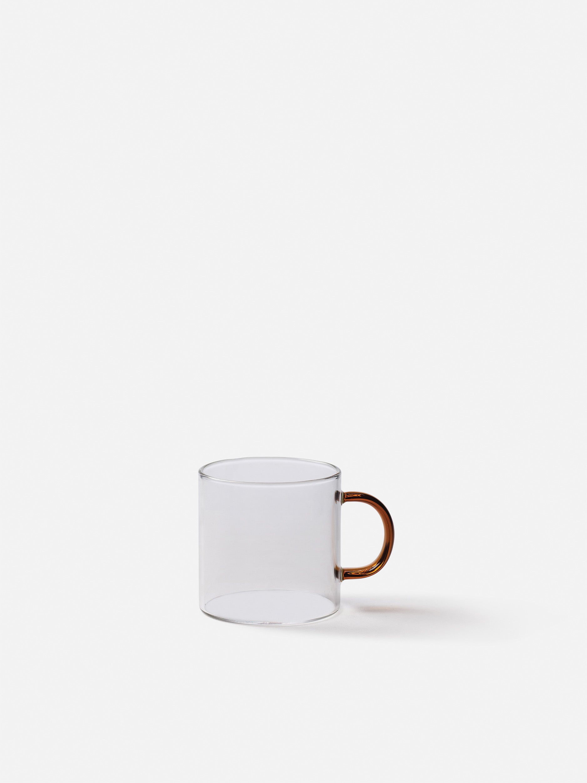 Mug w/ Coloured Handle Set of 4 Clear/Amber / 300ml