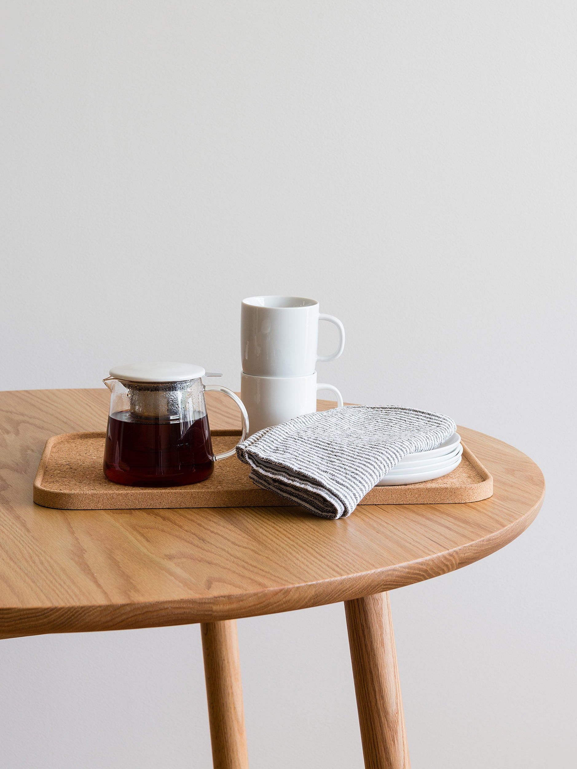 Teapot w/Porcelain Lid Clear/White / 500ml