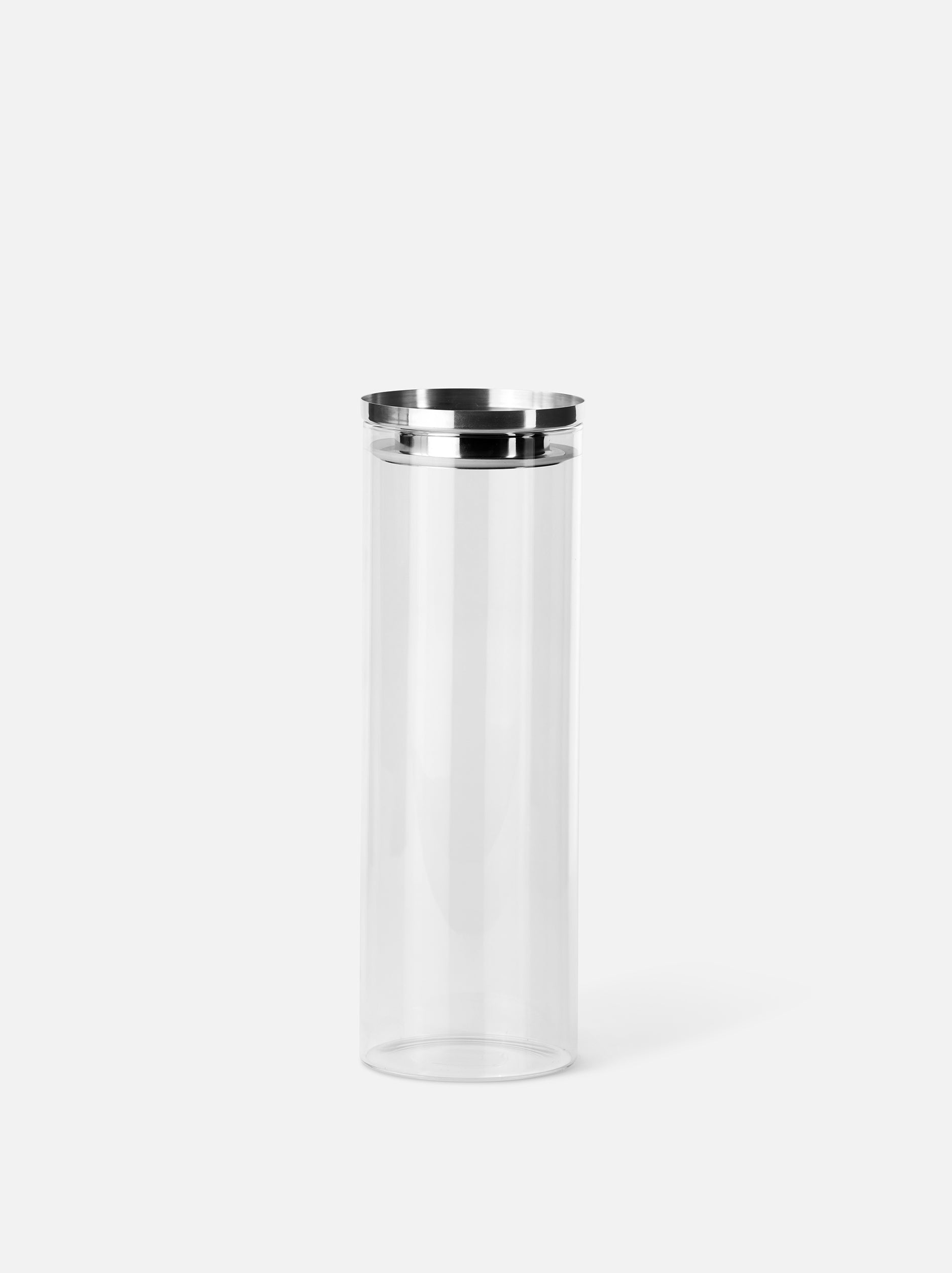 Stacking Canister Clear/Stainless Steel / Large
