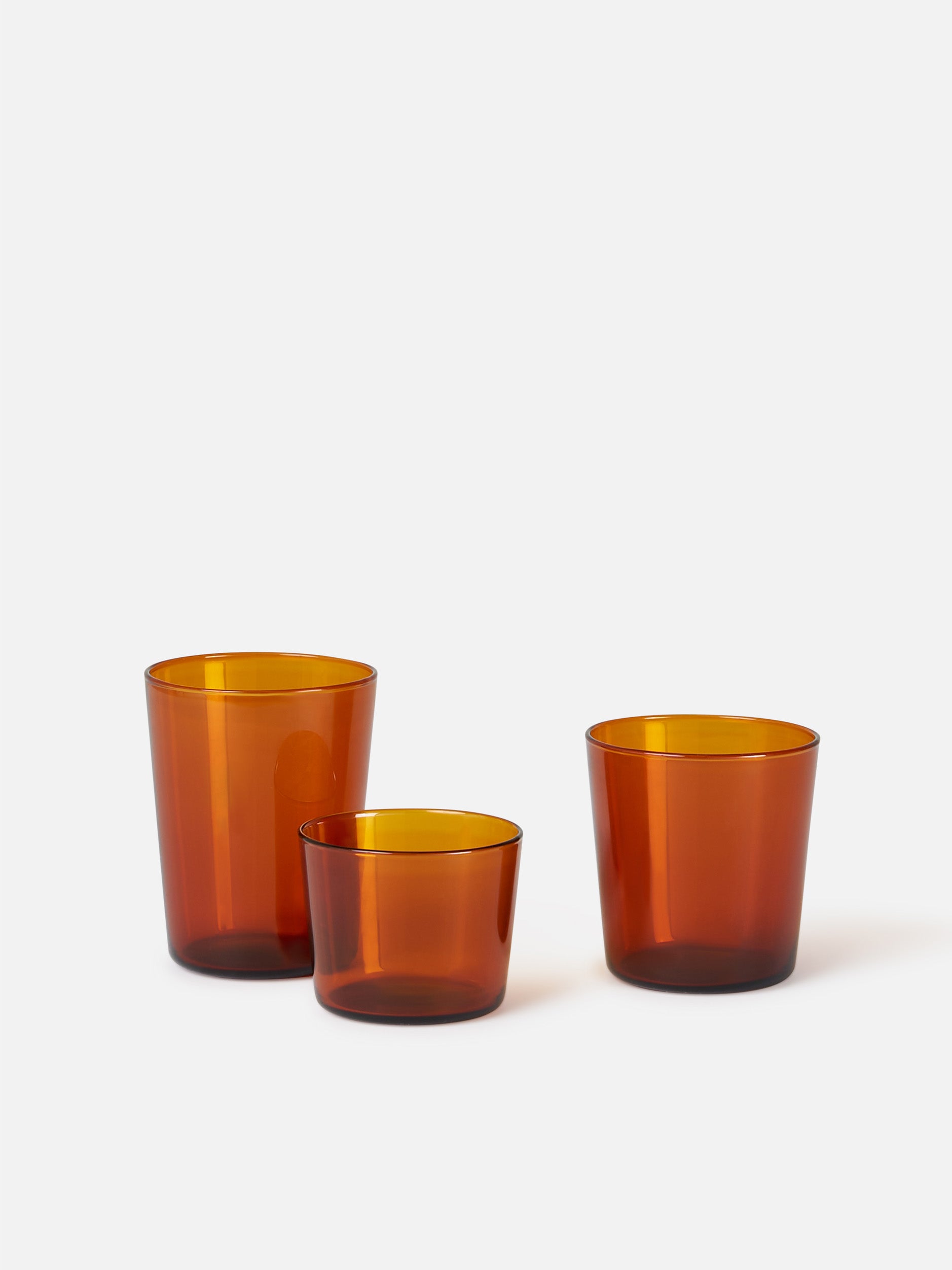Glass Tumbler Set/4 Amber / 500ml