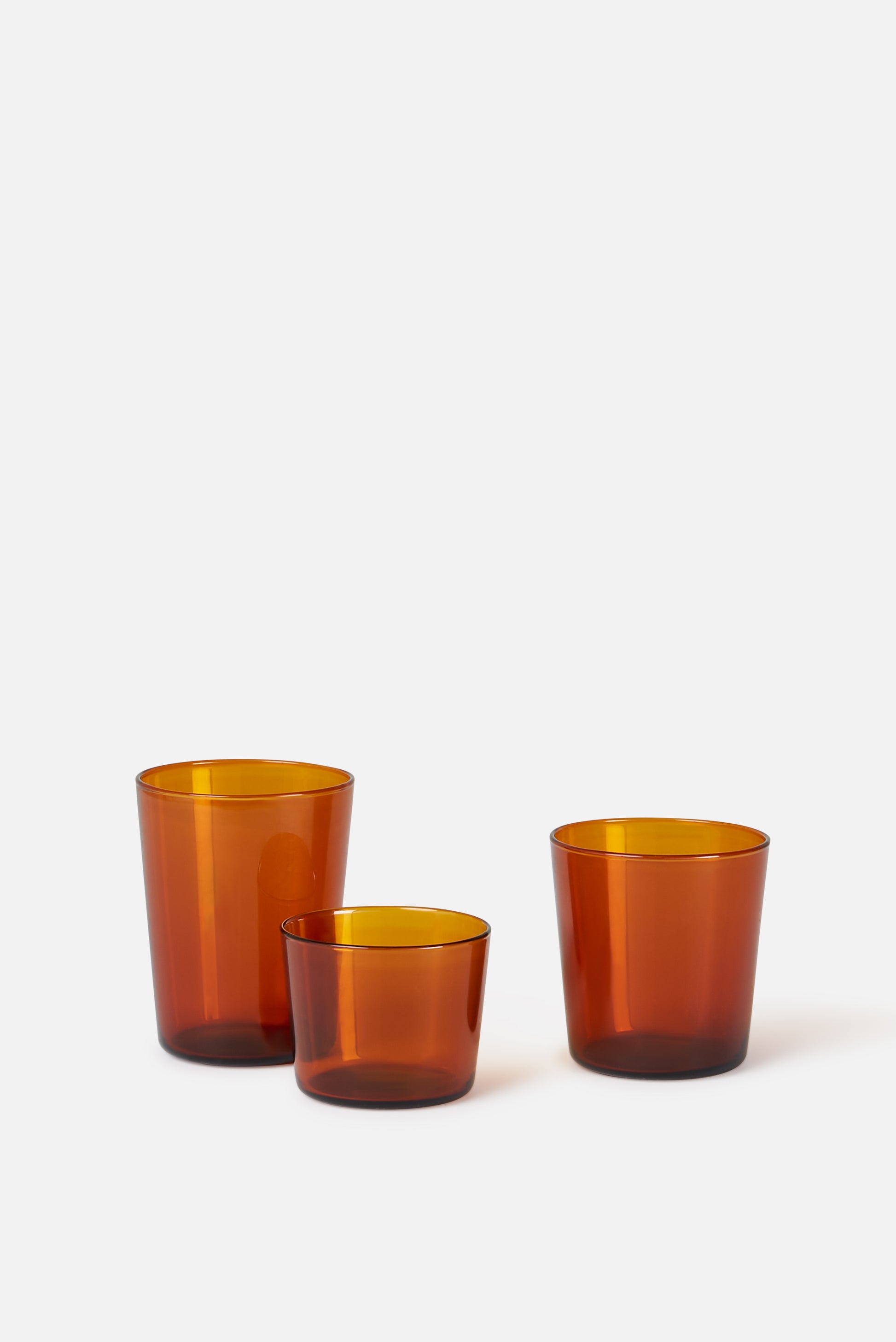 Glass Tumbler Set/4 Amber / 360ml