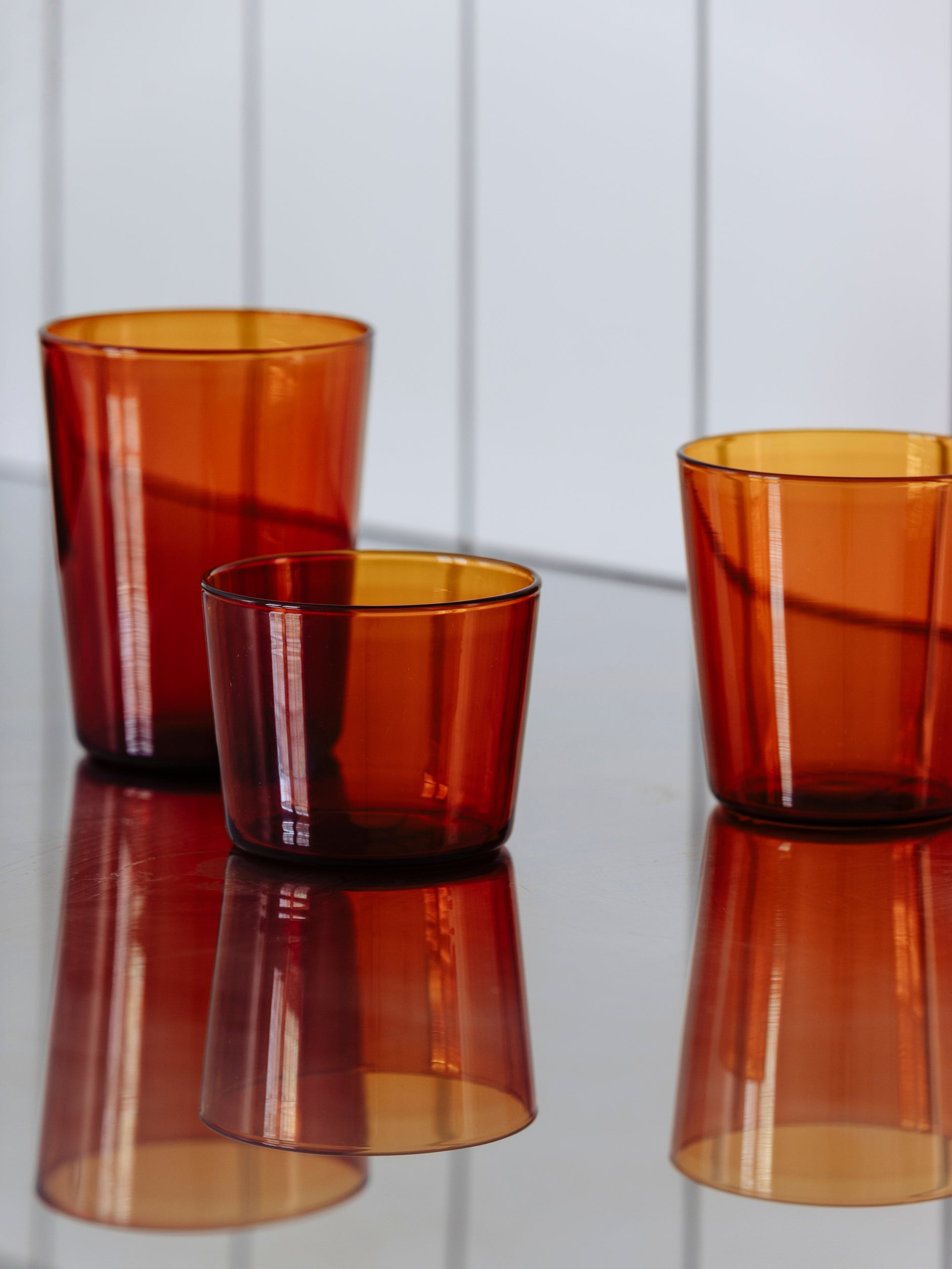 Glass Tumbler Set/4 Amber / 360ml
