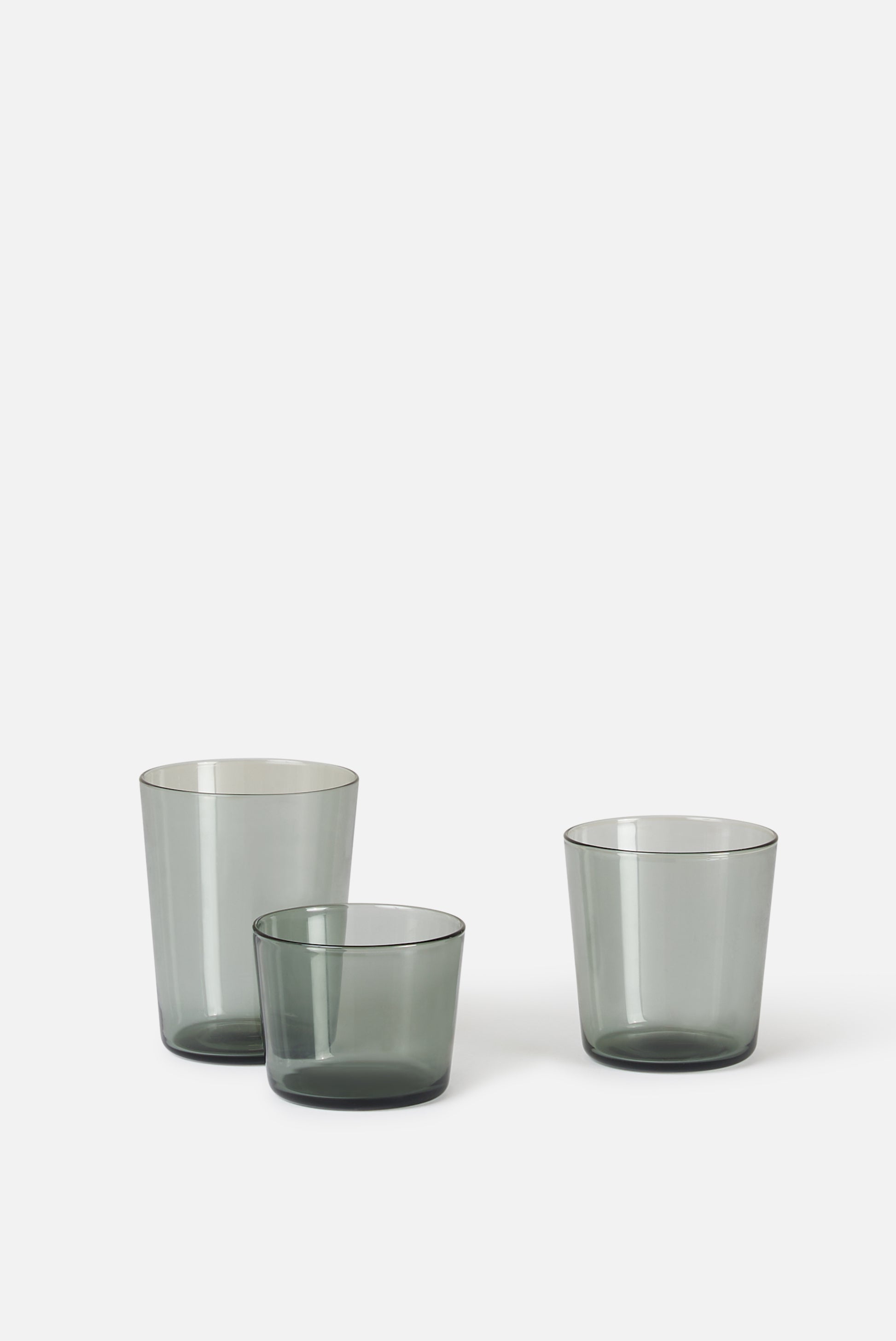 Glass Tumbler Set/4 Charcoal / 250ml