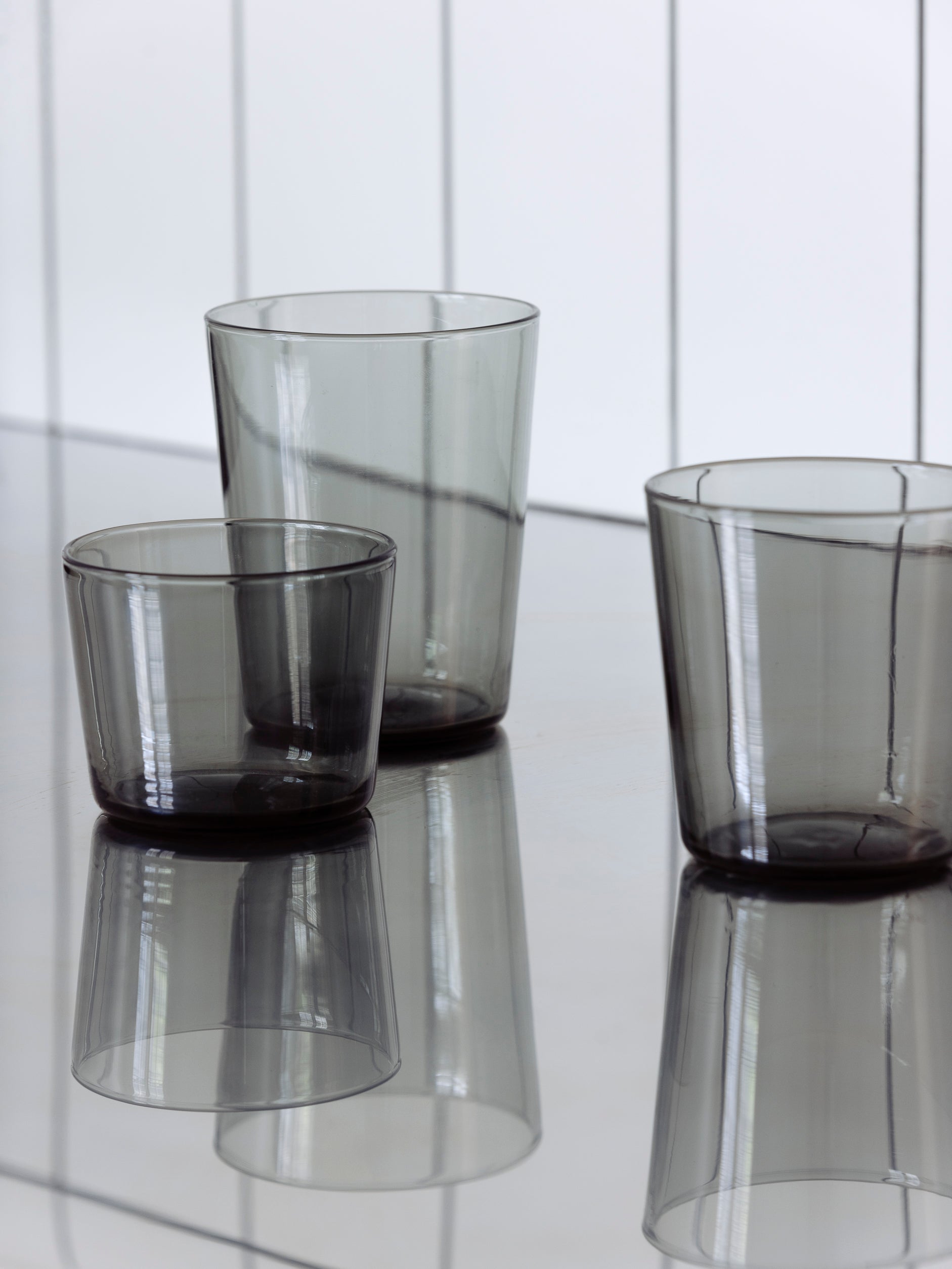 Glass Tumbler Set/4 Charcoal / 250ml