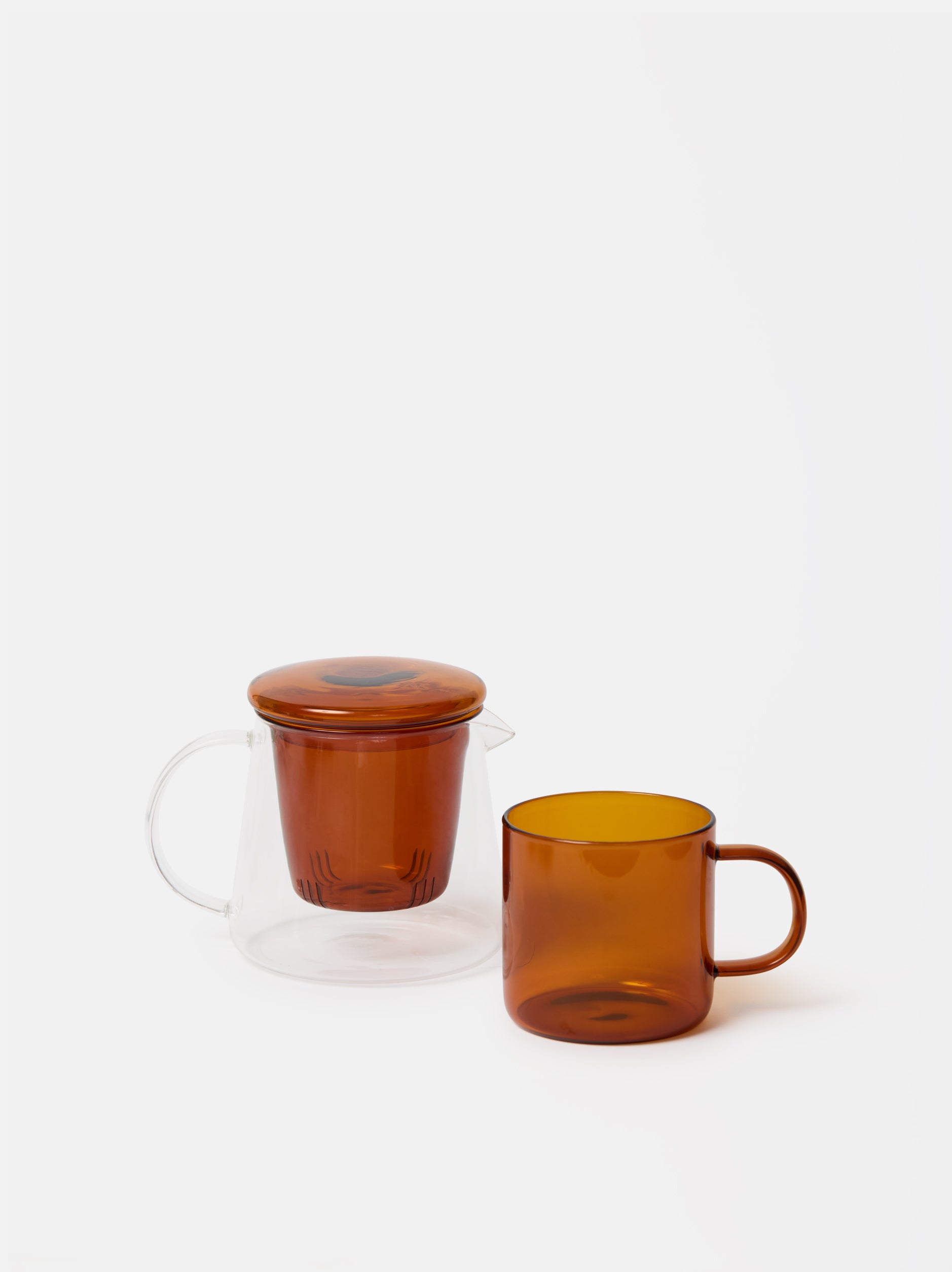 Glass Mug Set/4 Amber / 300ml