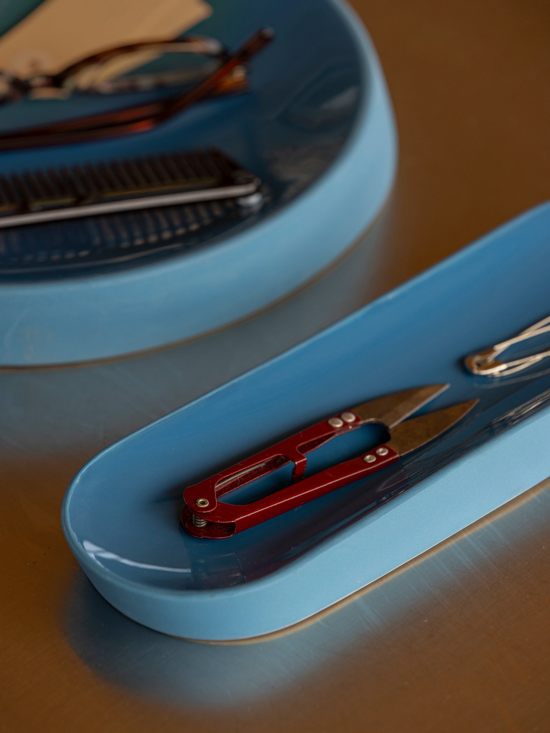 Oblique Tray Azure Blue / Large