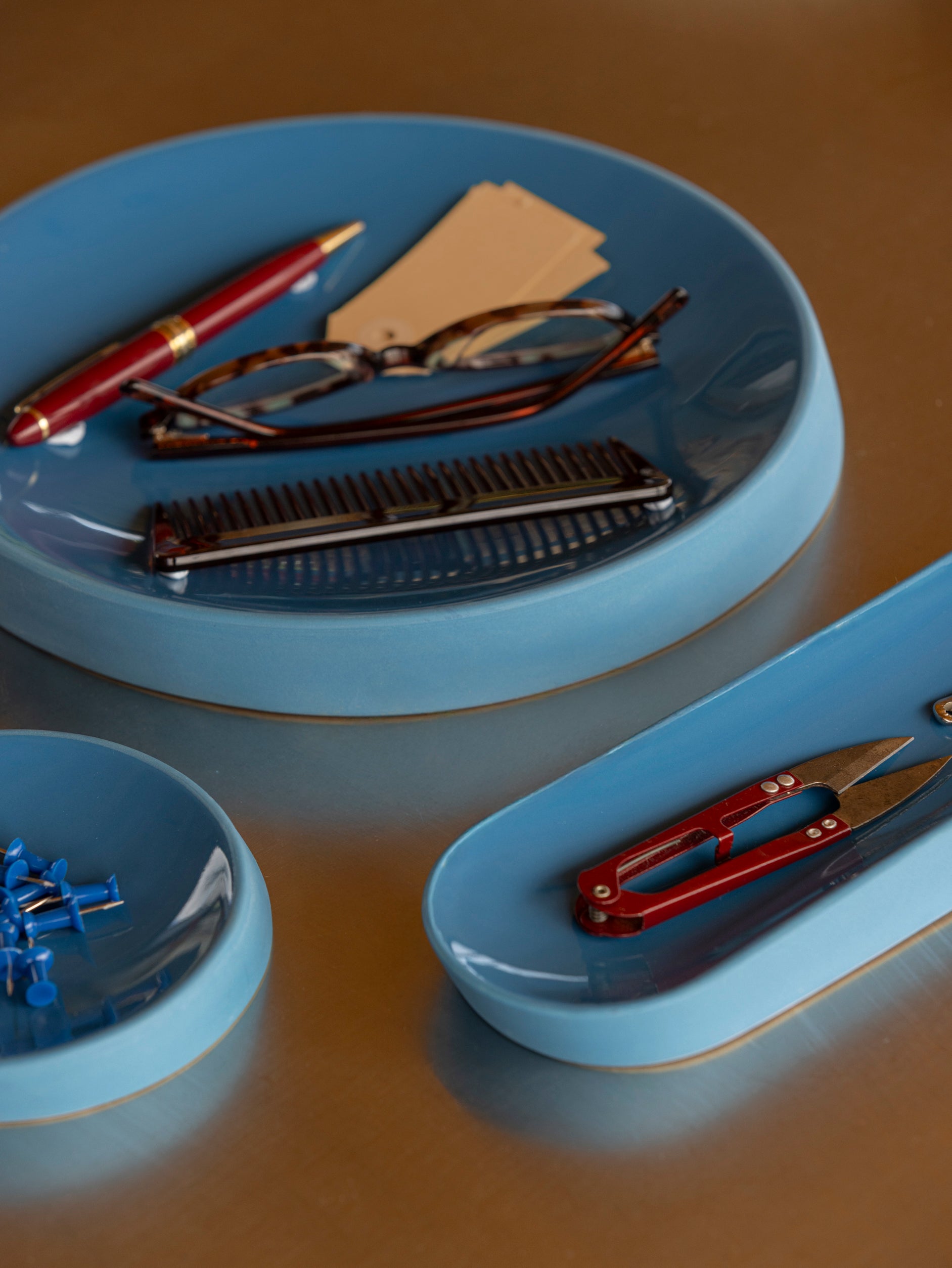 Oblique Tray Azure Blue / Small