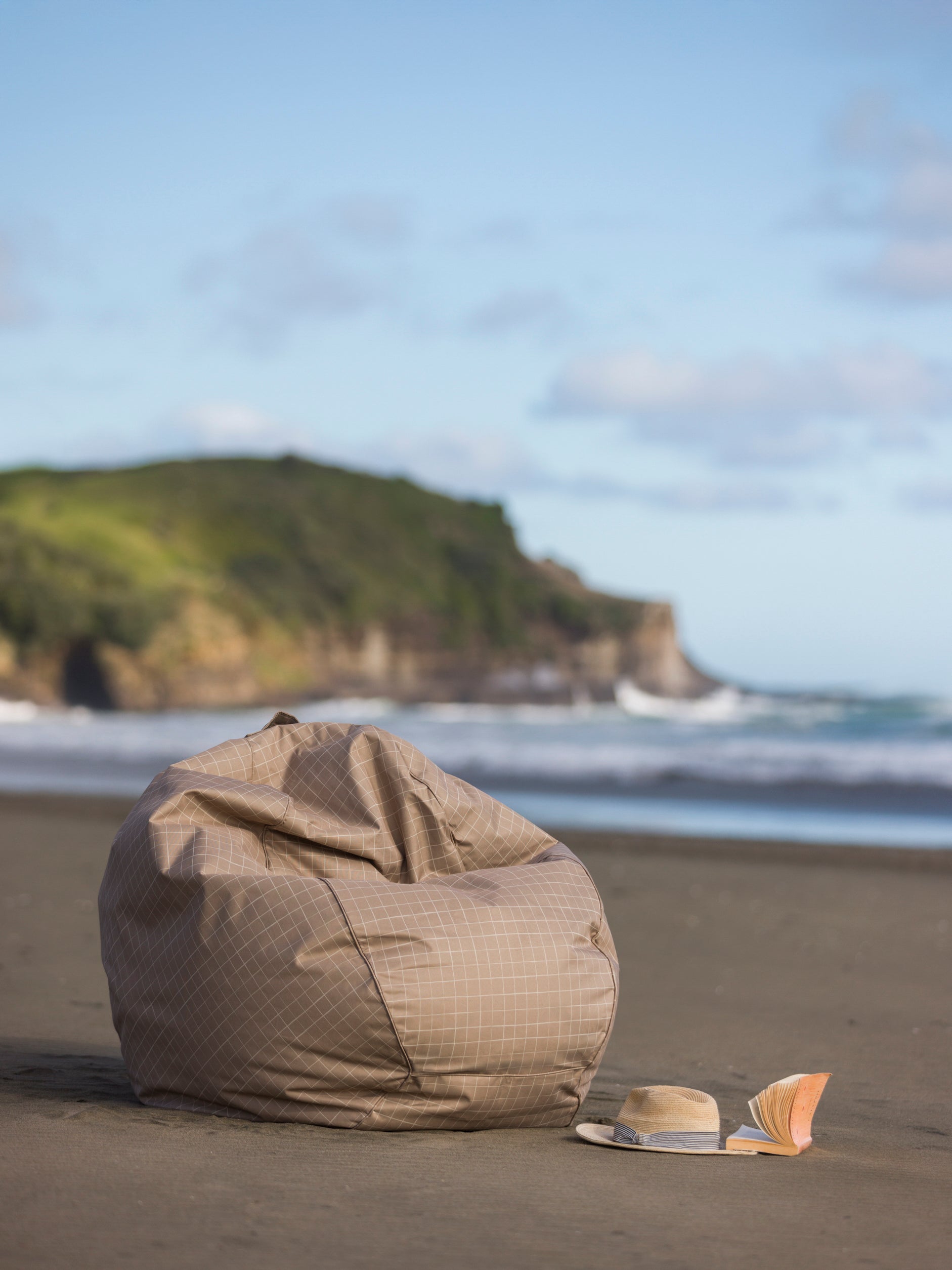 Grid Bean Bag Taupe/Cream / 300L