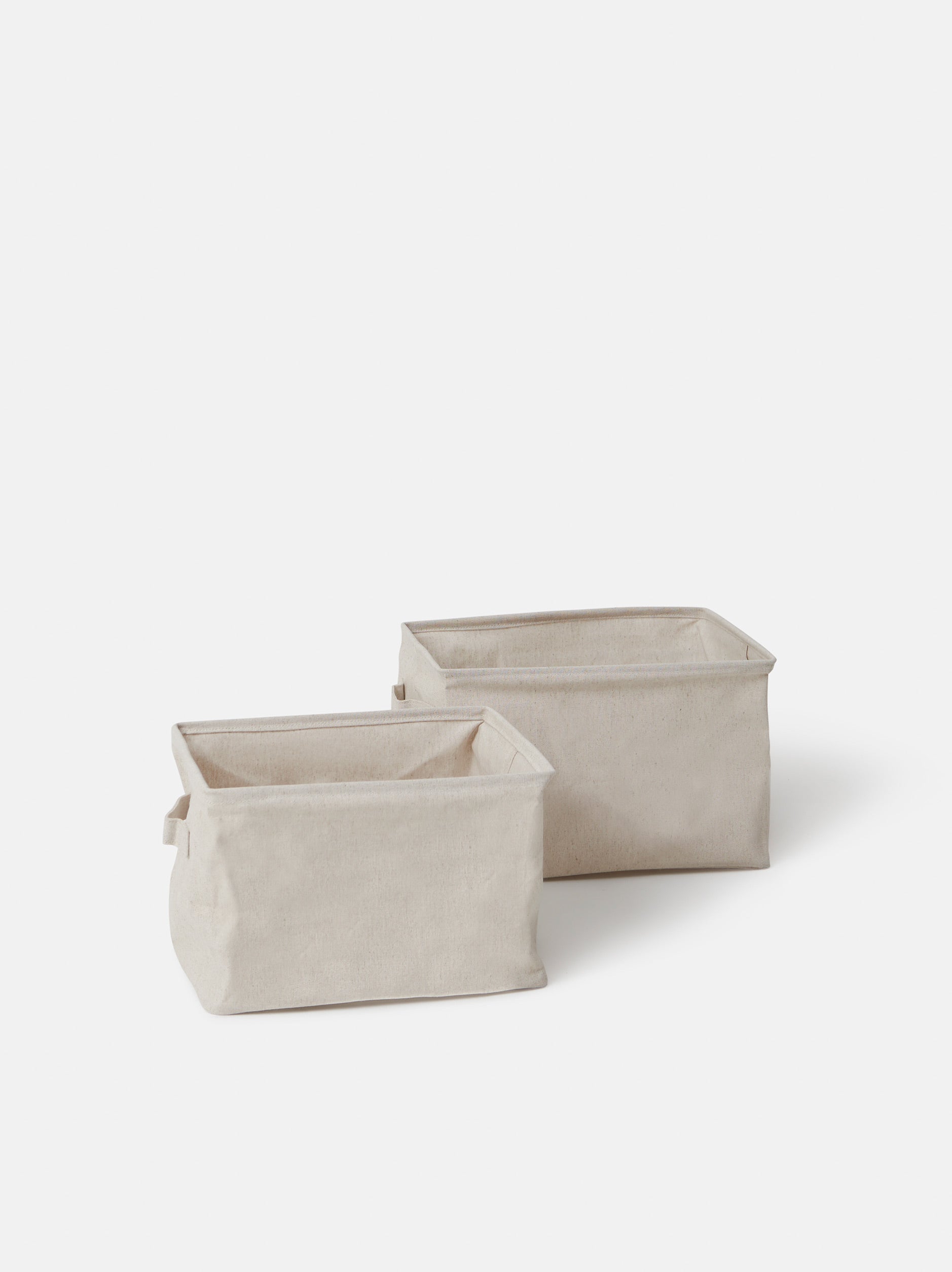 Collapsible Canvas Storage Basket Natural / Medium