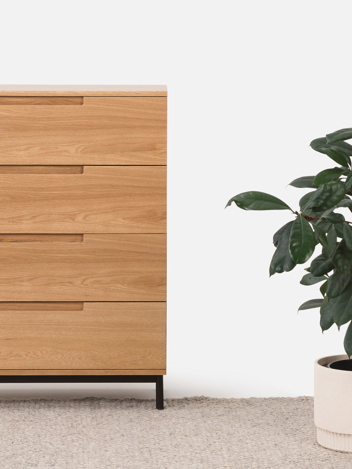 Bureau Tallboy Natural Oak / One Size