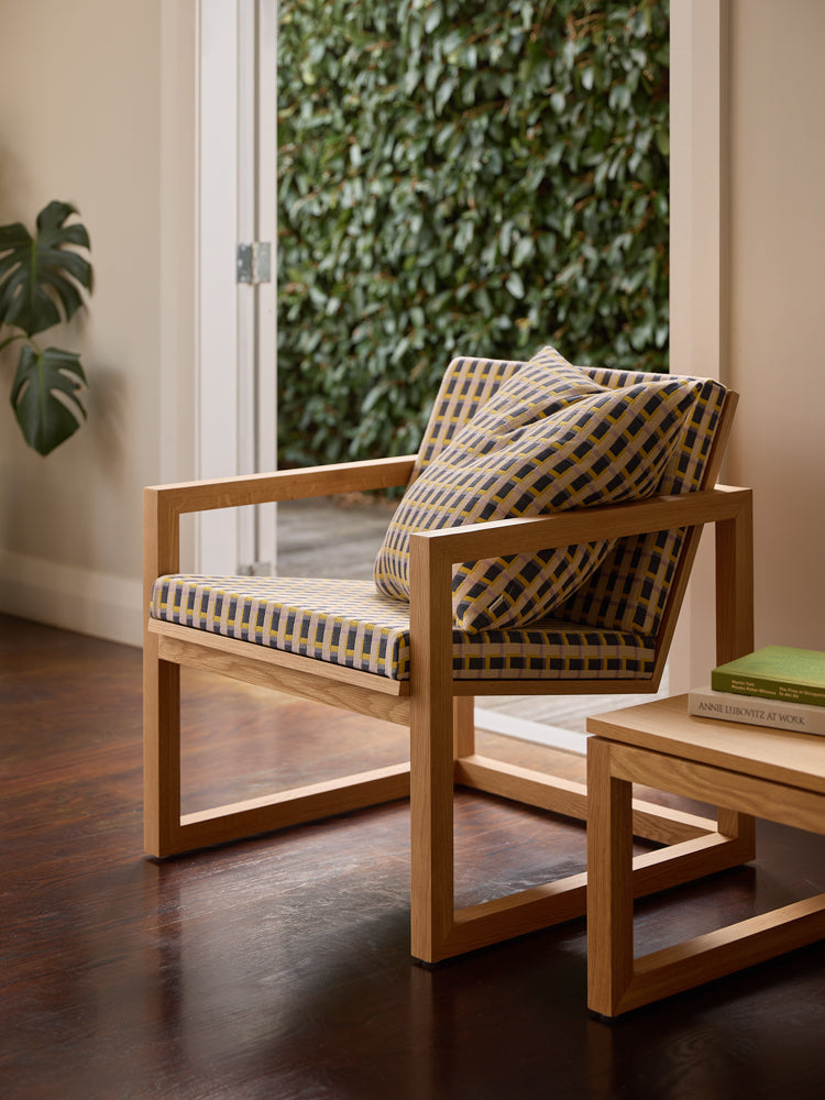 Civic Framed Armchair Oak/Daffodil/Multi / One Size