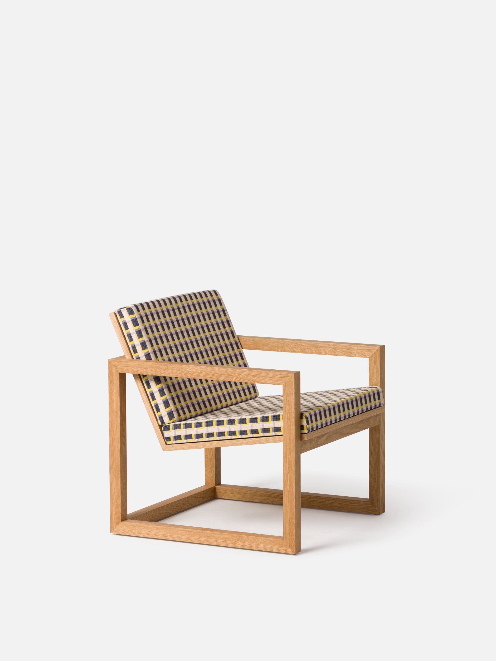 Civic Framed Armchair Oak/Daffodil/Multi / One Size