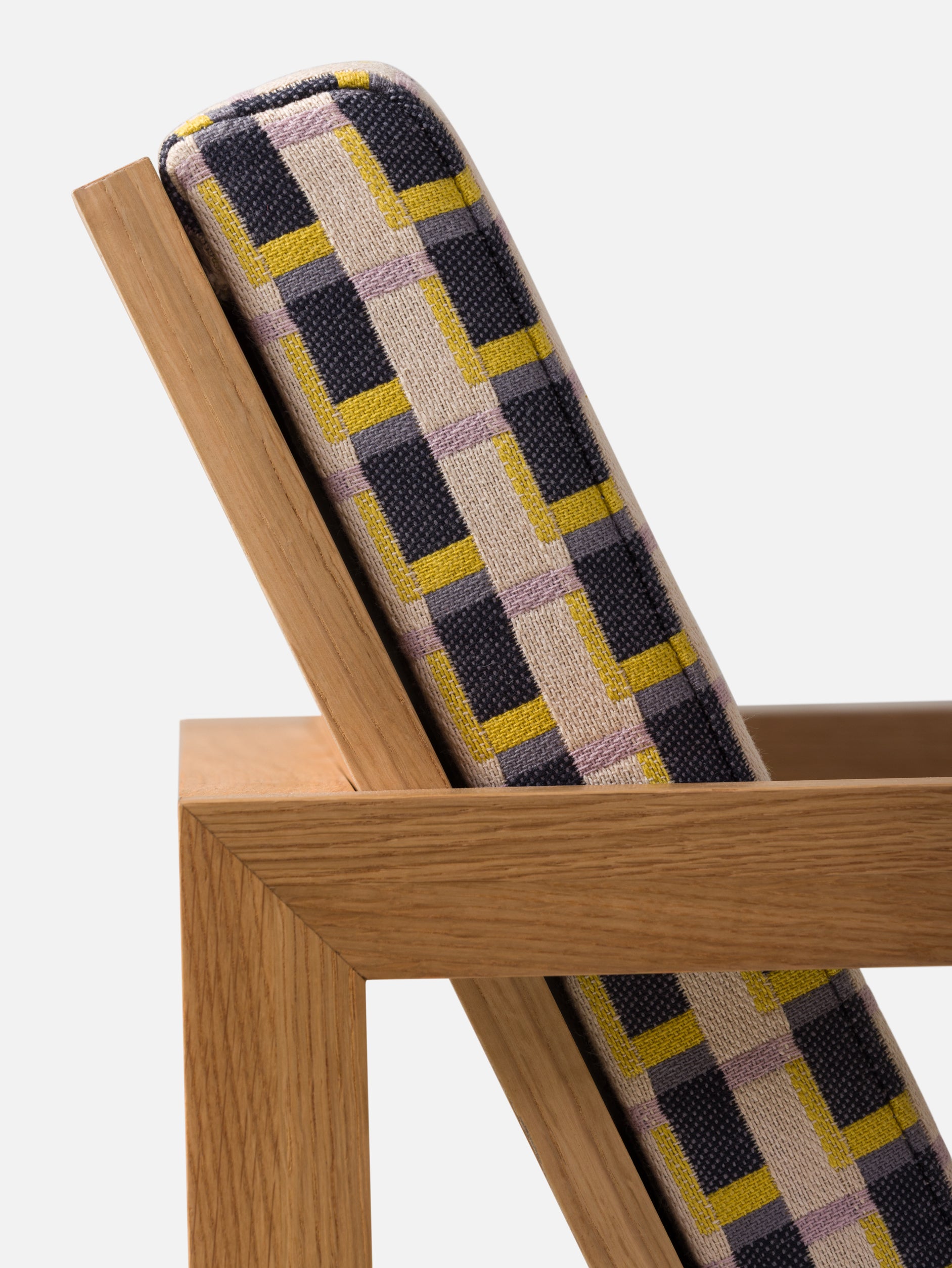 Civic Framed Armchair Oak/Daffodil/Multi / One Size