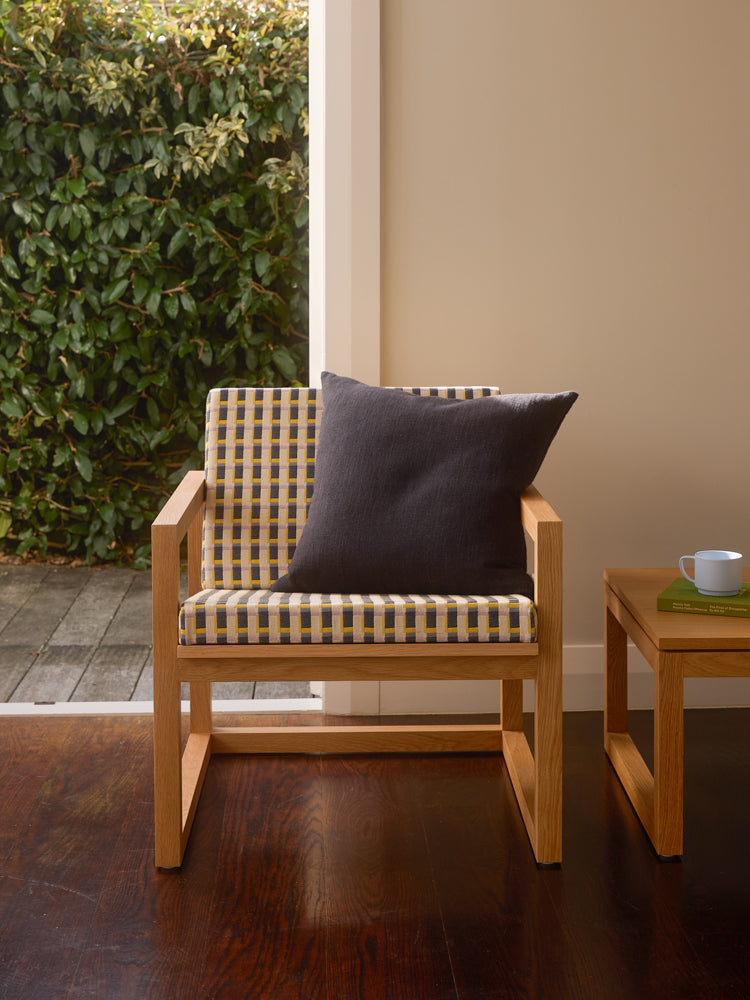 Civic Framed Armchair Oak/Daffodil/Multi / One Size