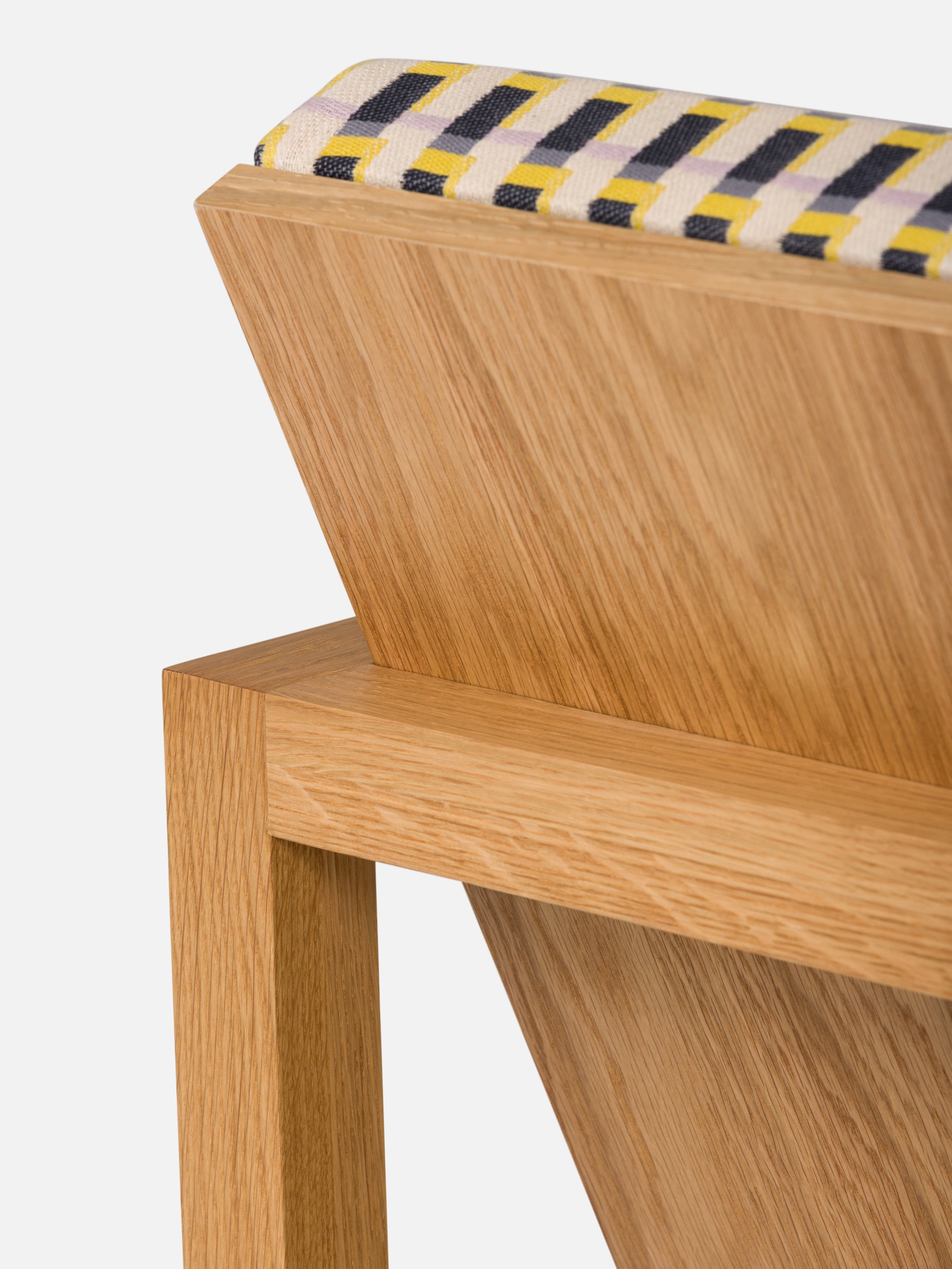 Civic Framed Armchair Oak/Daffodil/Multi / One Size
