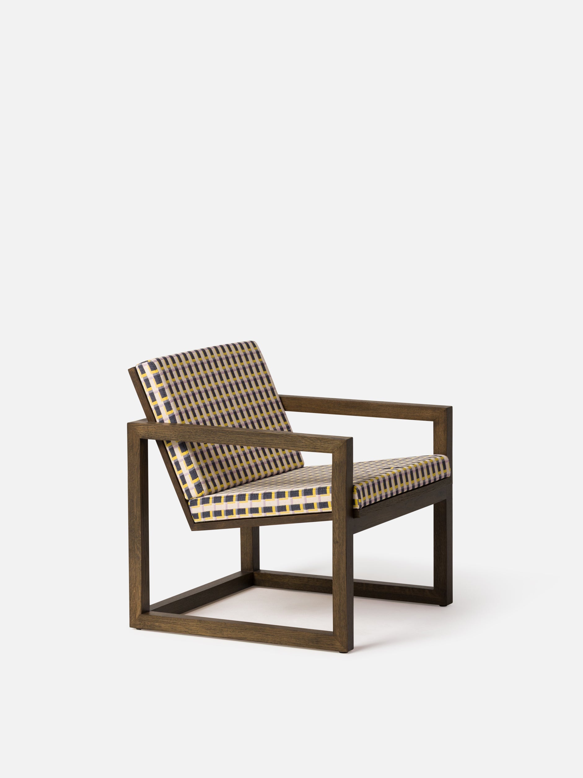 Civic Framed Armchair Smoked Oak/Daffodil/Multi / One Size
