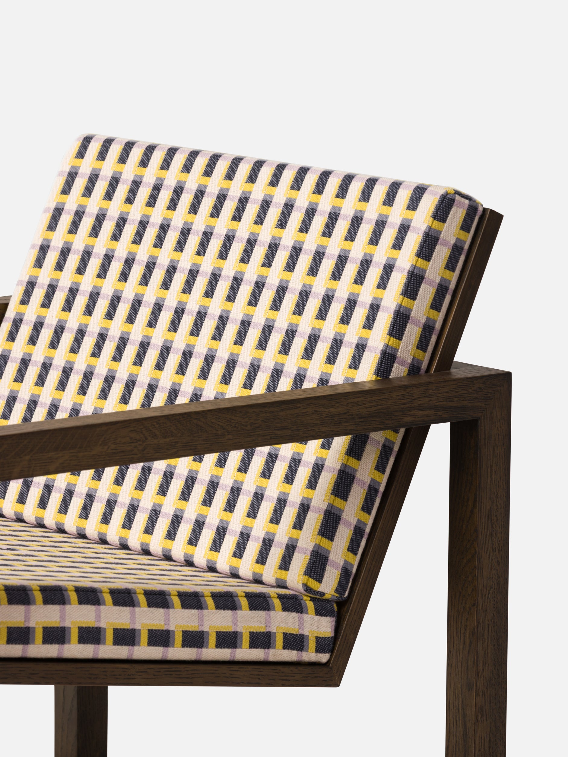 Civic Framed Armchair Smoked Oak/Daffodil/Multi / One Size