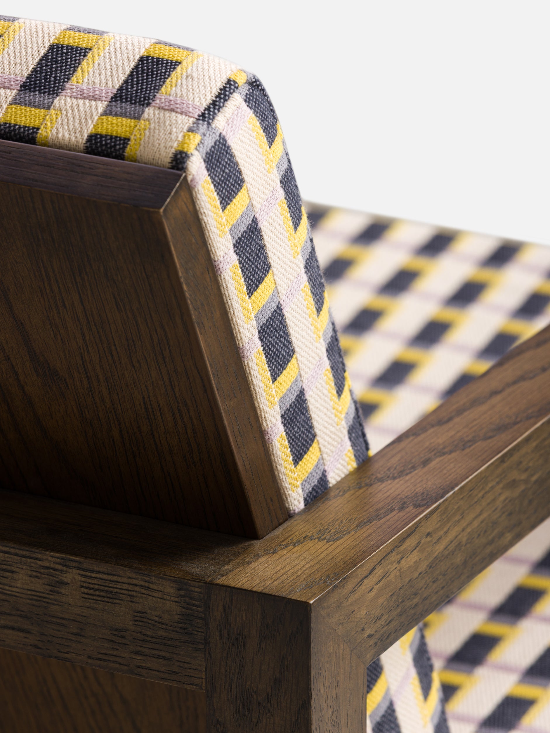 Civic Framed Armchair Smoked Oak/Daffodil/Multi / One Size