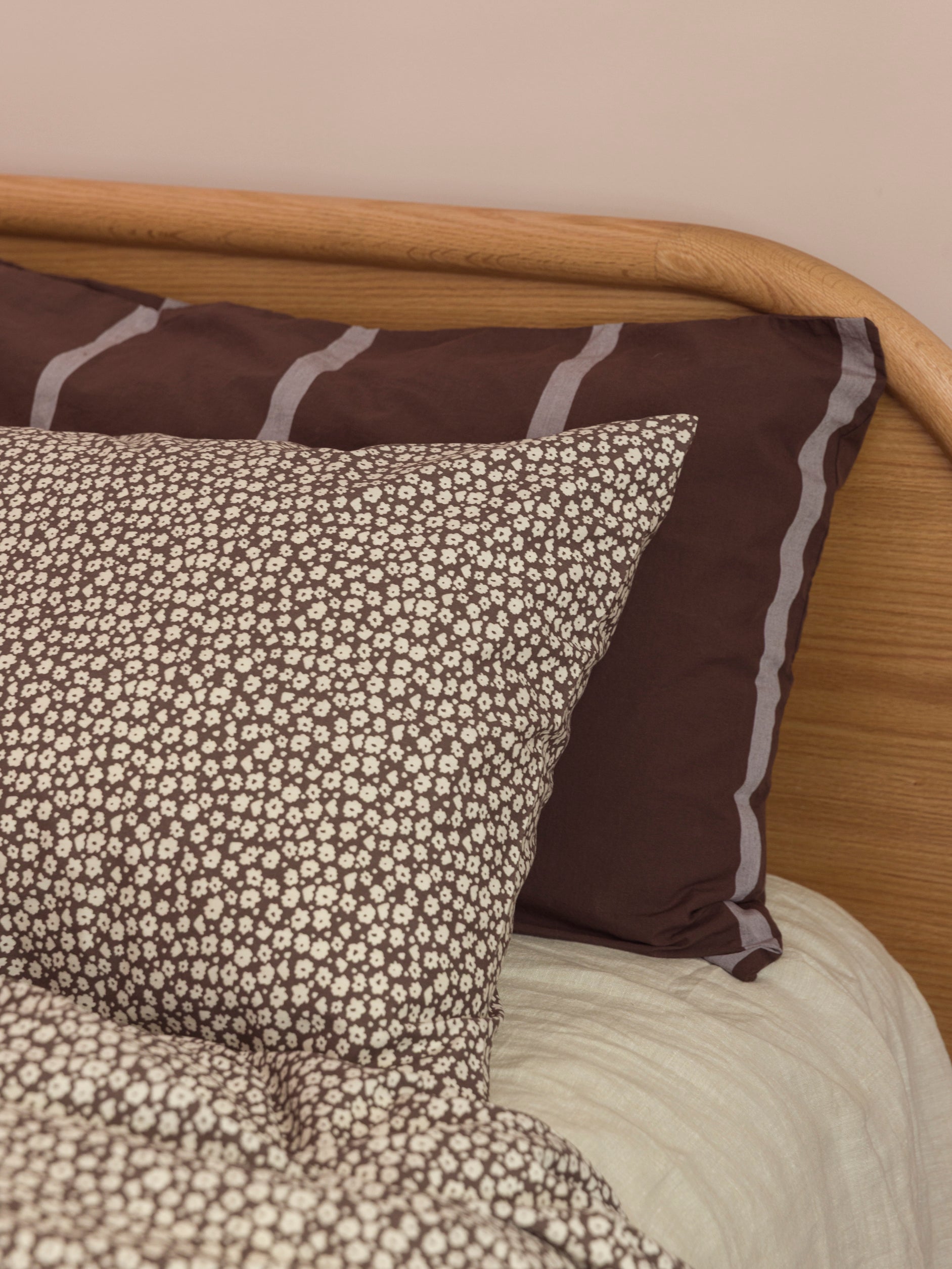 Forget Me Not Organic Cotton Pillowcase Pair Rye/Bone / Pillowcase Pair