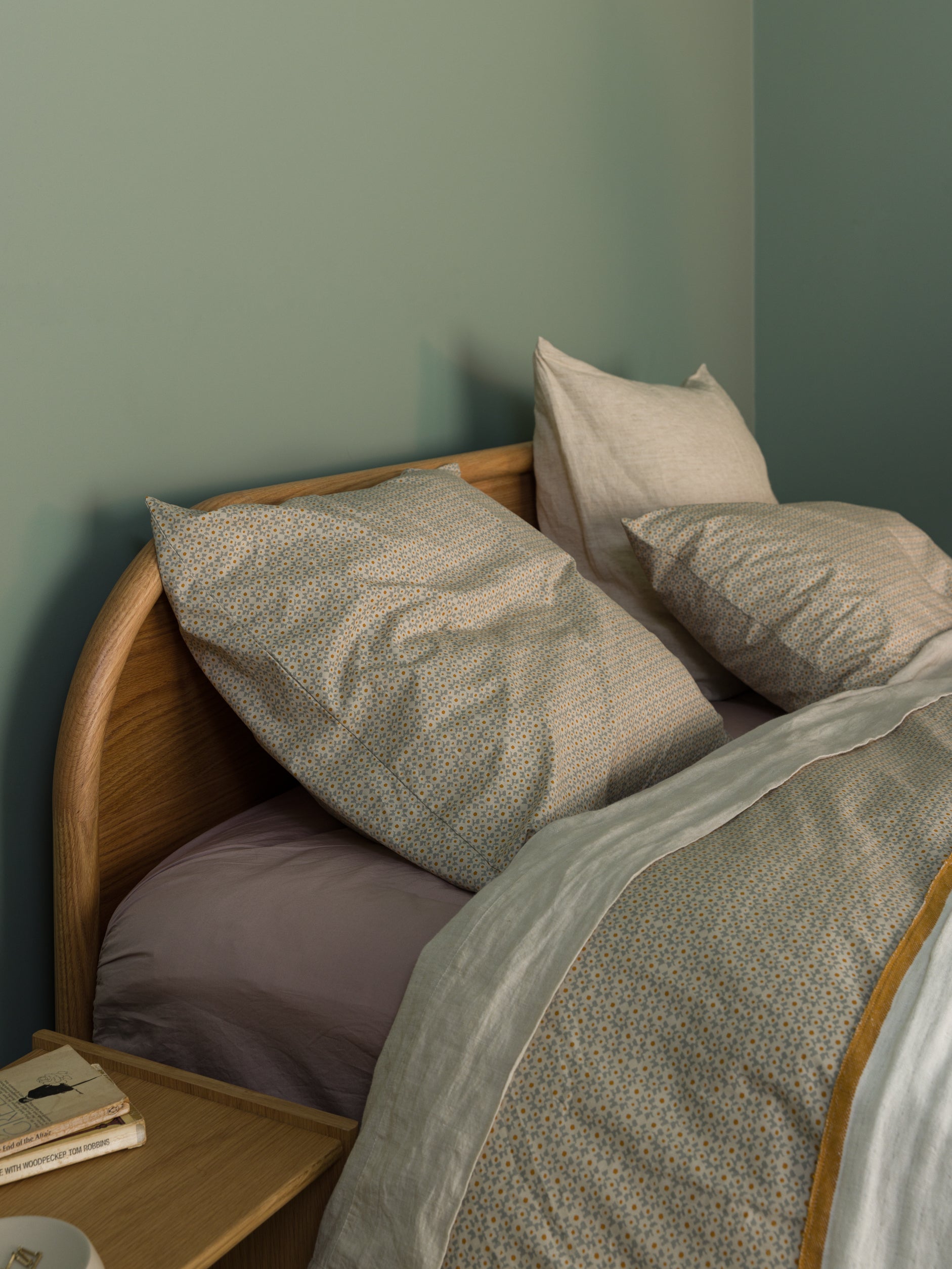 Porto Organic Cotton Euro Pillowcase Cloud/Pumpkin / European Pillowcase