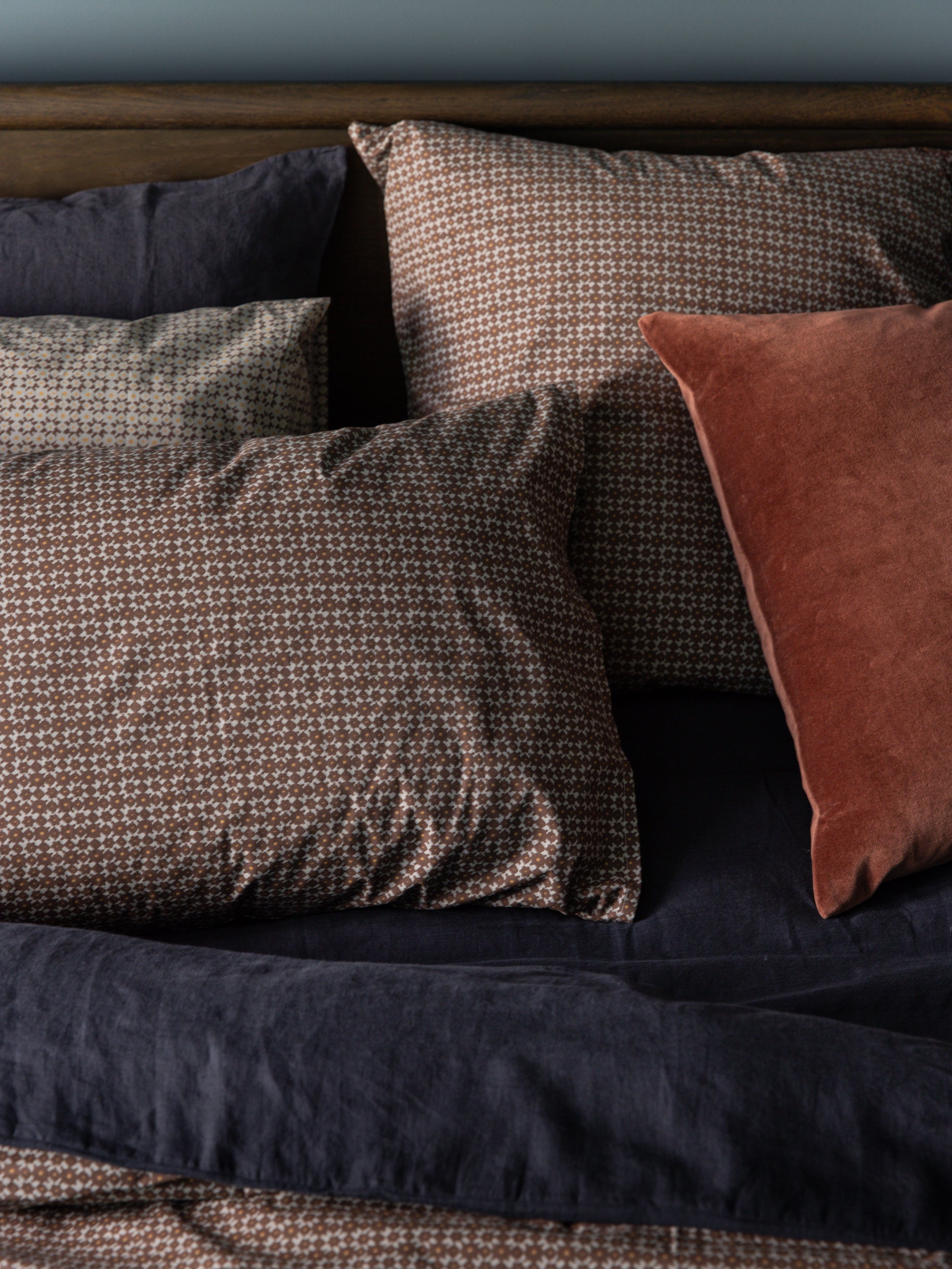 Porto Organic Cotton Lodge Pillowcase Pair Cocoa/Miso / Lodge Pillowcase Pair