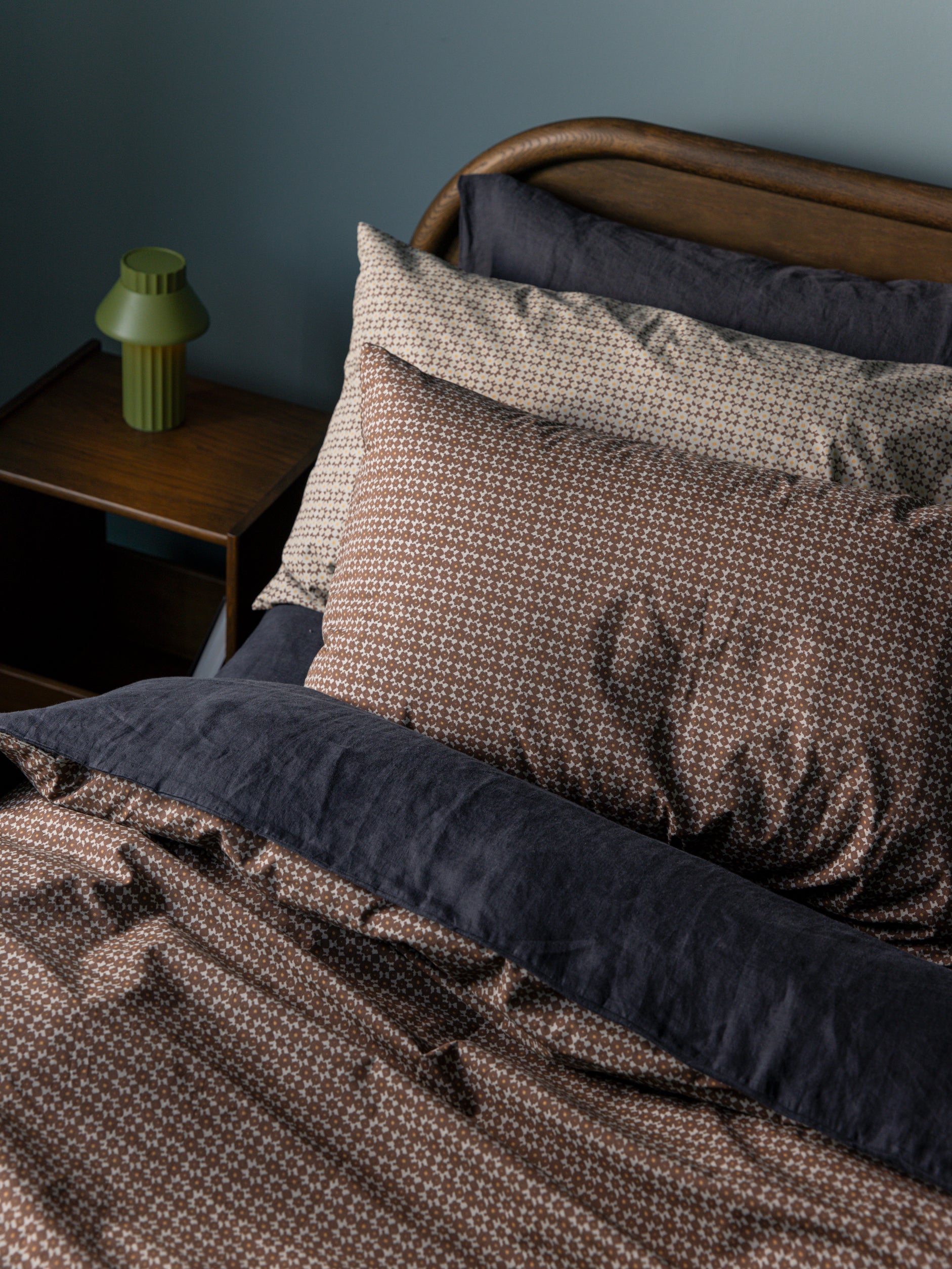 Porto Organic Cotton Pillowcase Pair Cocoa/Miso / Pillowcase Pair