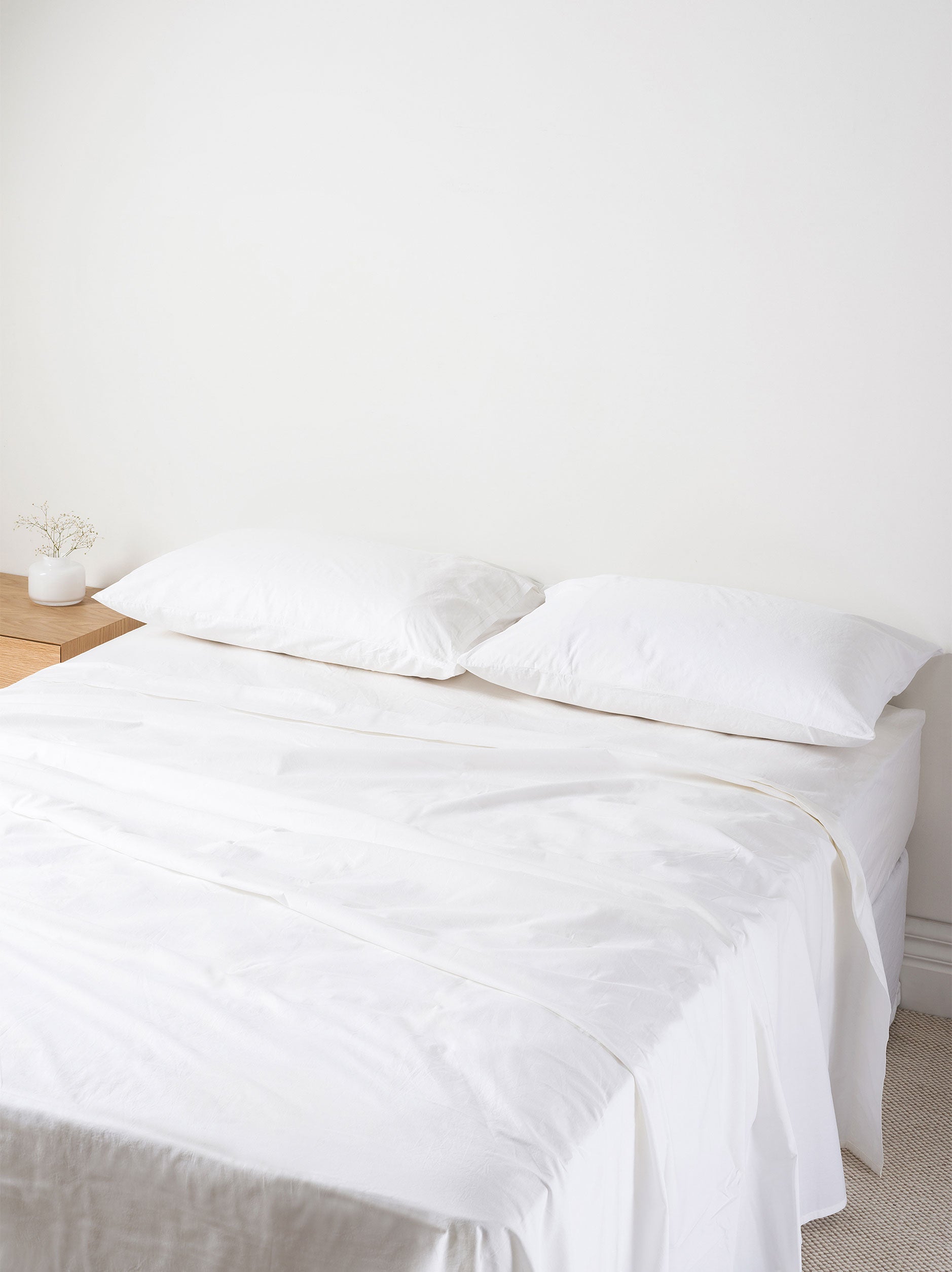 Classic Organic Cotton Fitted Sheet White / Double