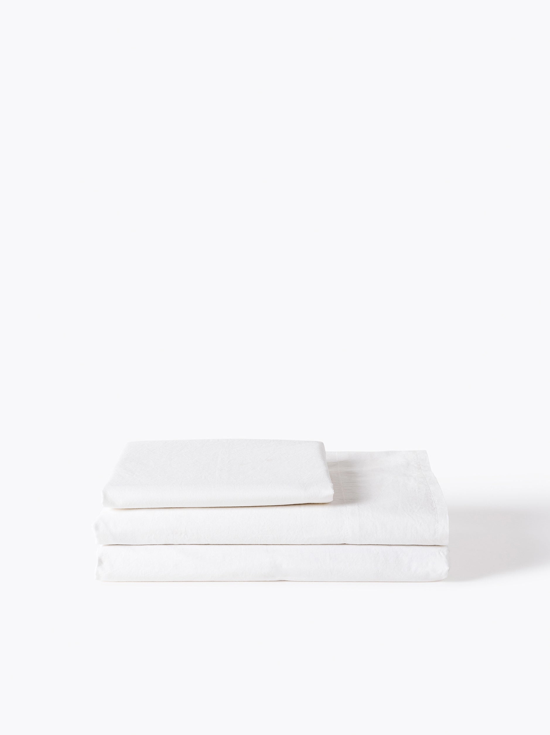 Classic Organic Cotton Fitted Sheet White / Queen