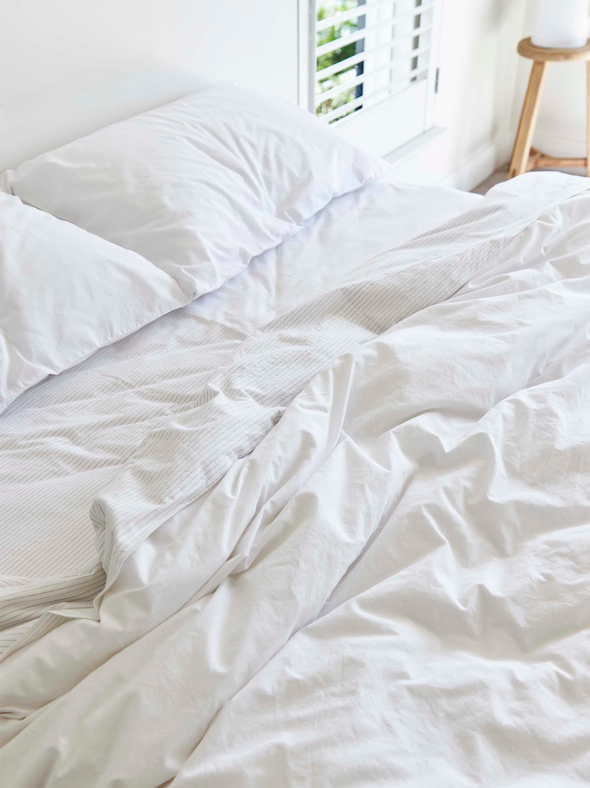 Classic Organic Cotton Duvet Cover White / King Single/Double