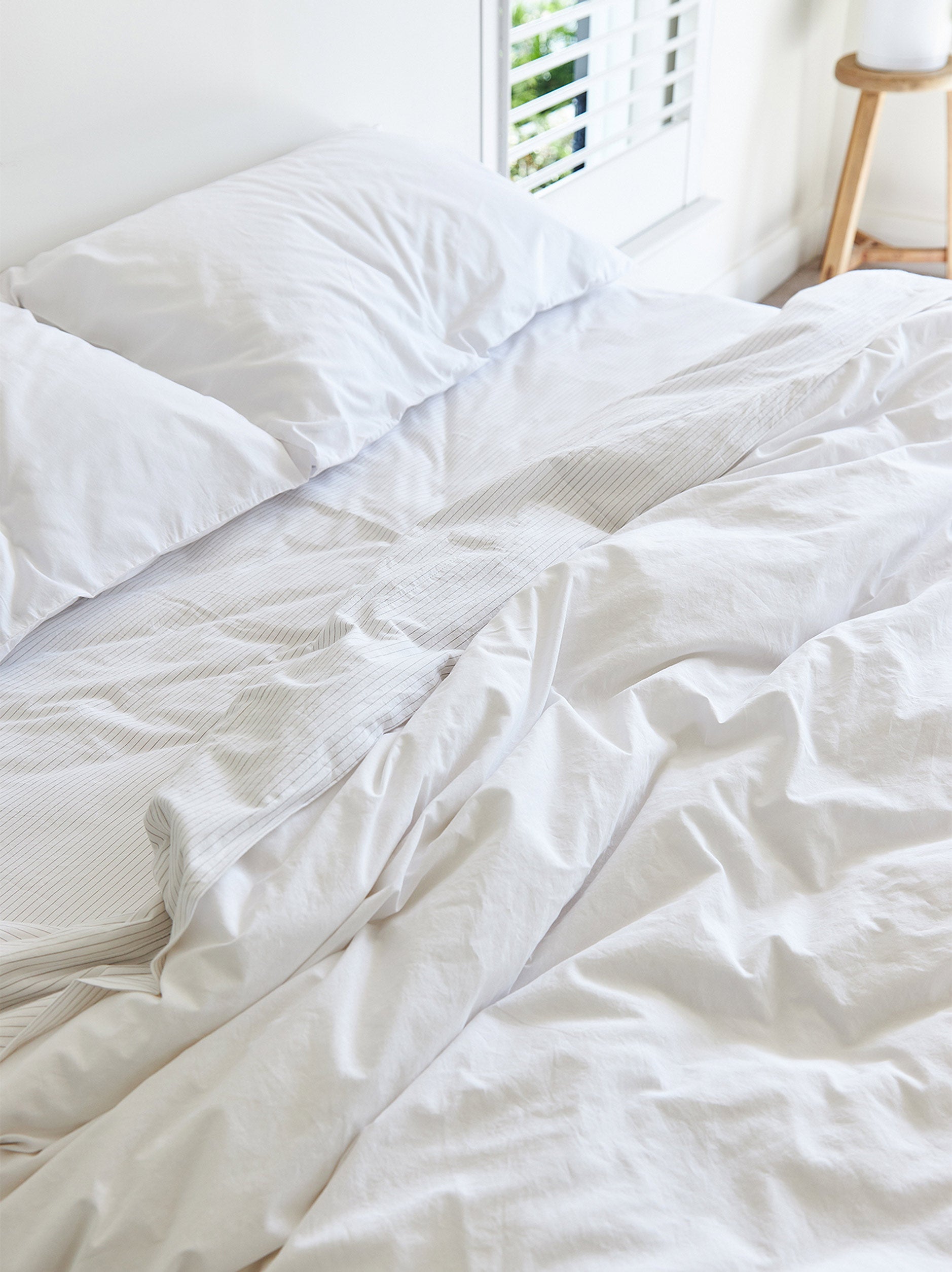 Classic Organic Cotton Pillowcase PR White / Pillowcase Pair