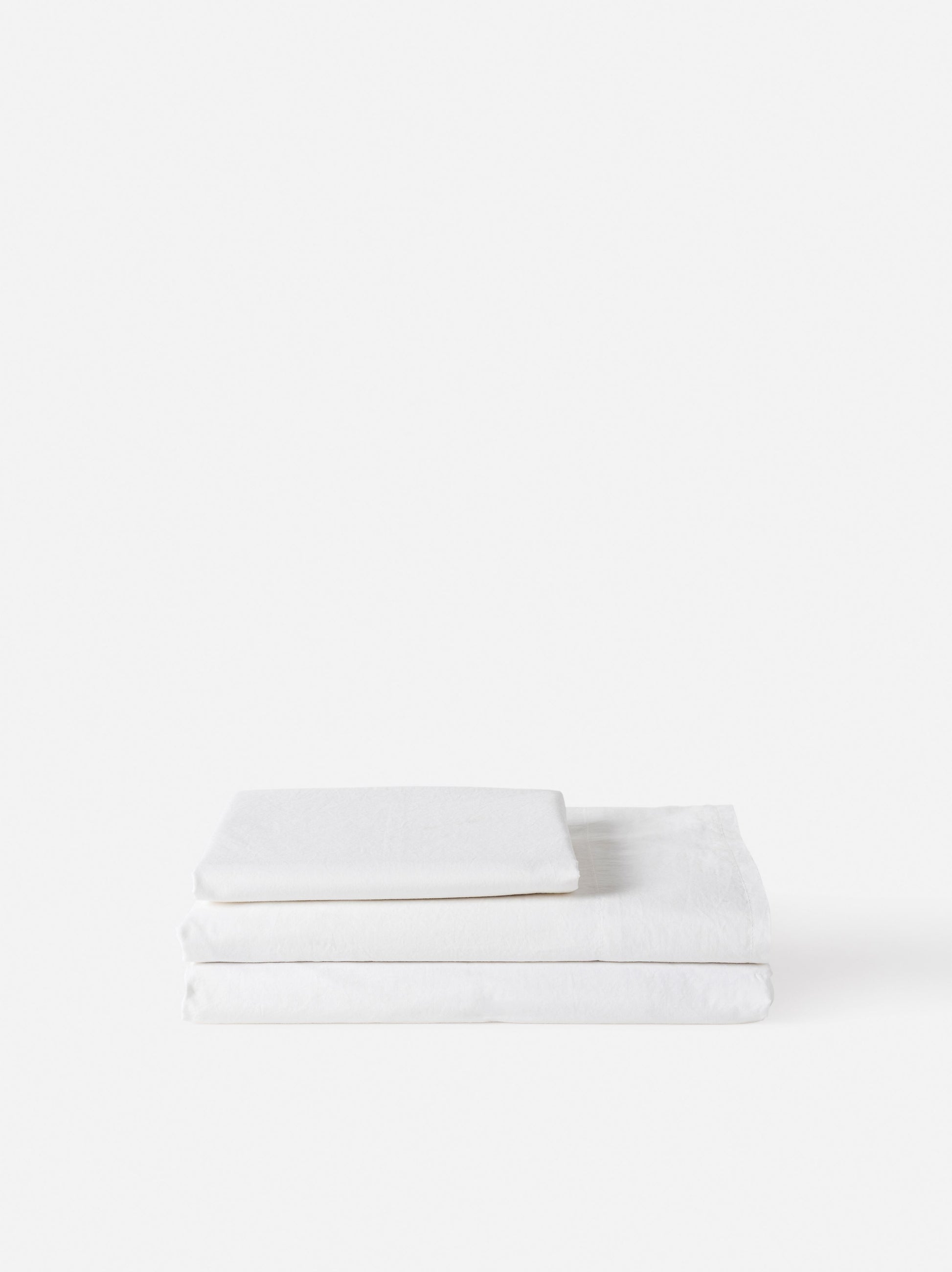 Washed Egyptian Cotton Lodge Pillowcase PR White / Lodge Pillowcase