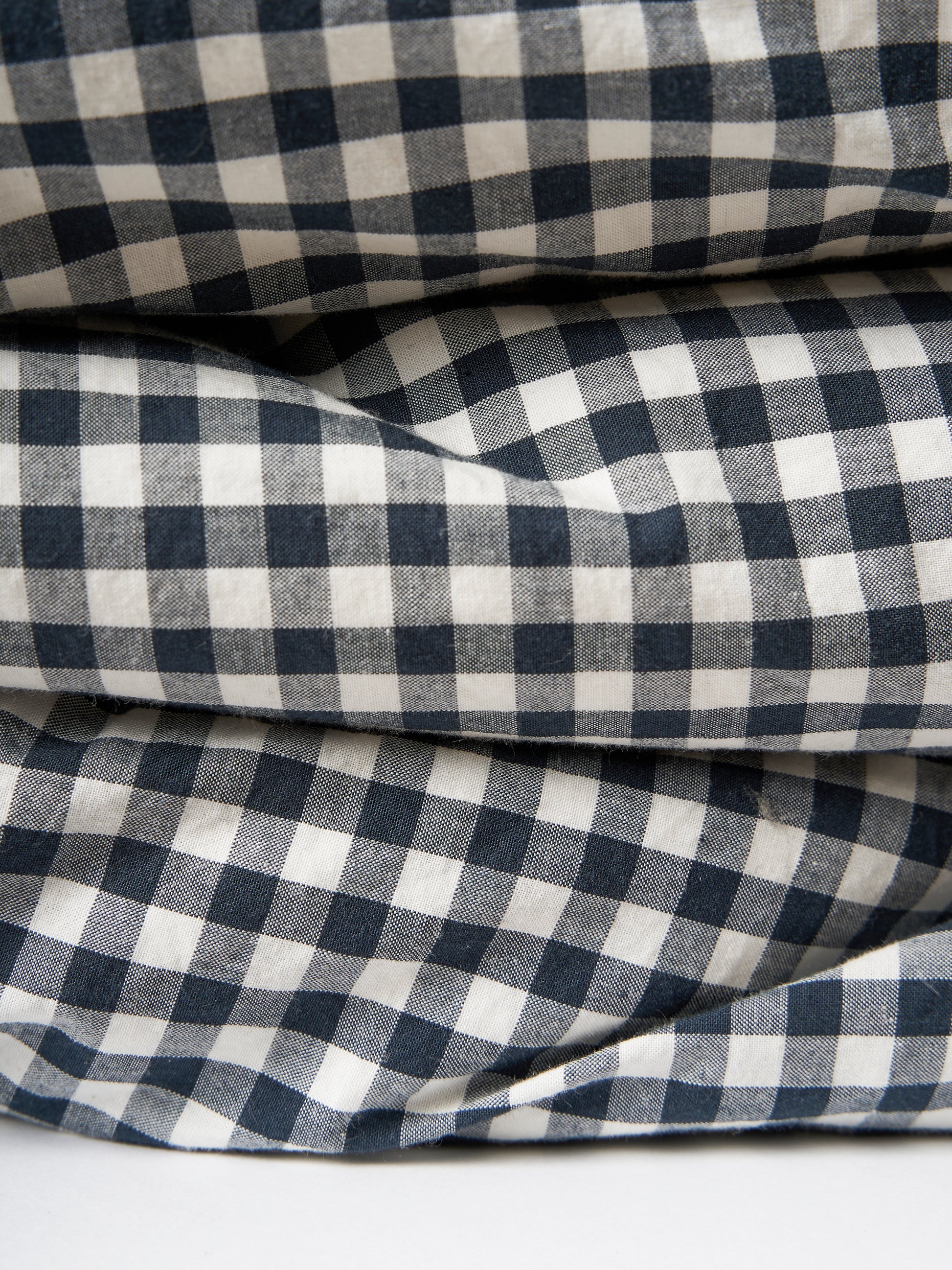 Gingham Organic Cotton Duvet Navy / AU Super King