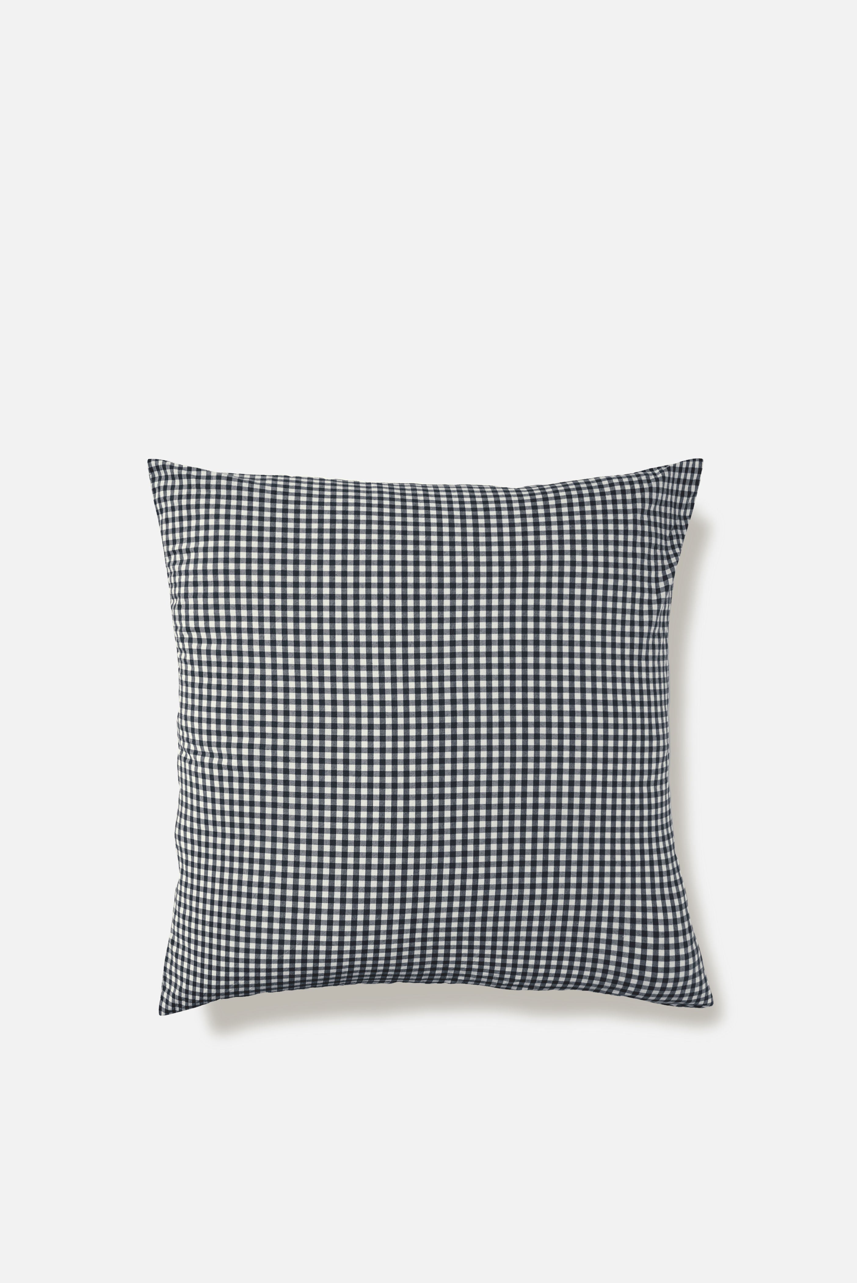 Gingham Organic Cotton Euro Pillowcase Navy / Euro Pillowcase