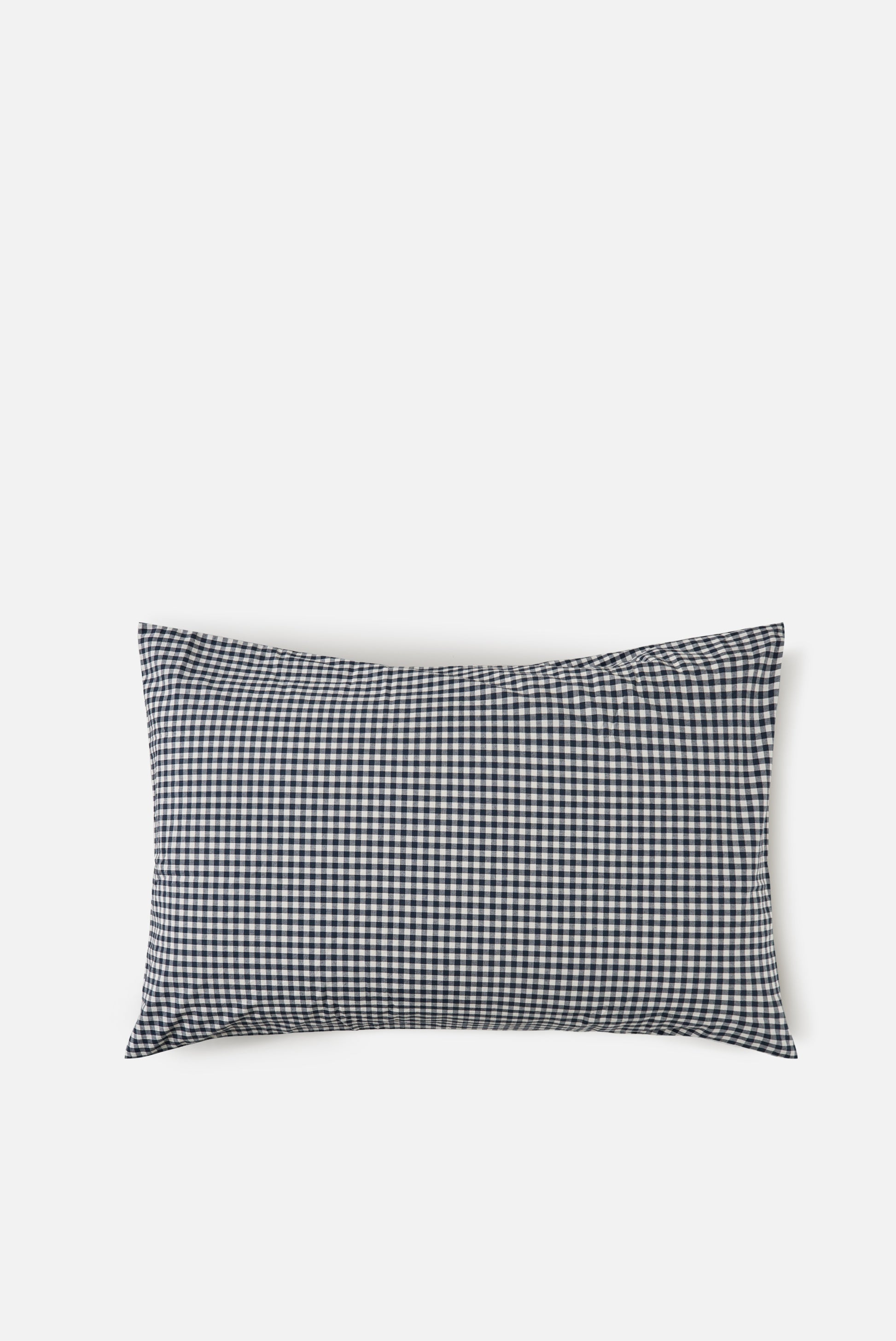 Gingham Organic Cotton Pillowcase Pair Navy / Pillowcase Pair