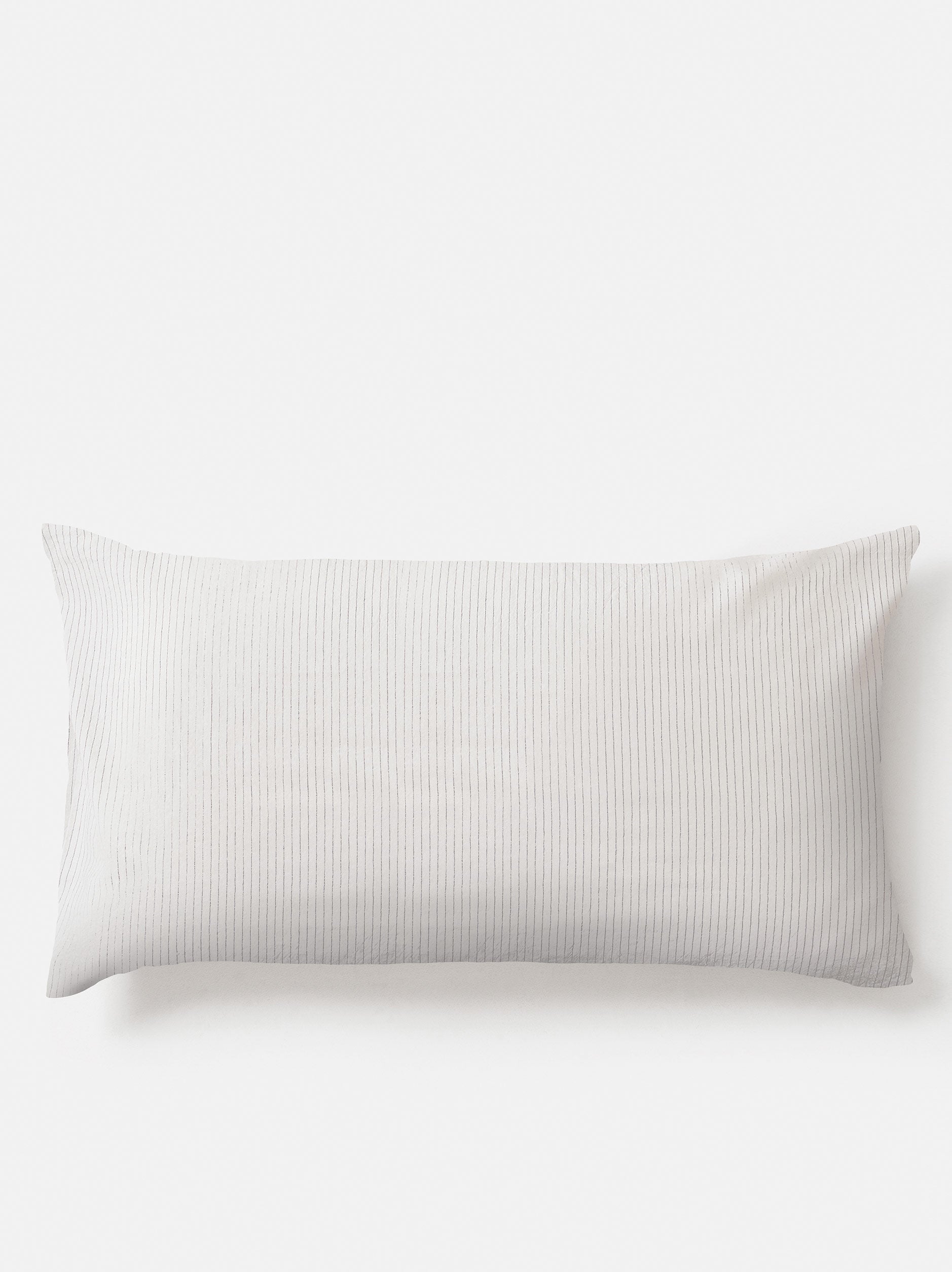 CE Pinstripe Lodge Pillowcase Pair White/Charcoal / Lodge Pillowcase Pair