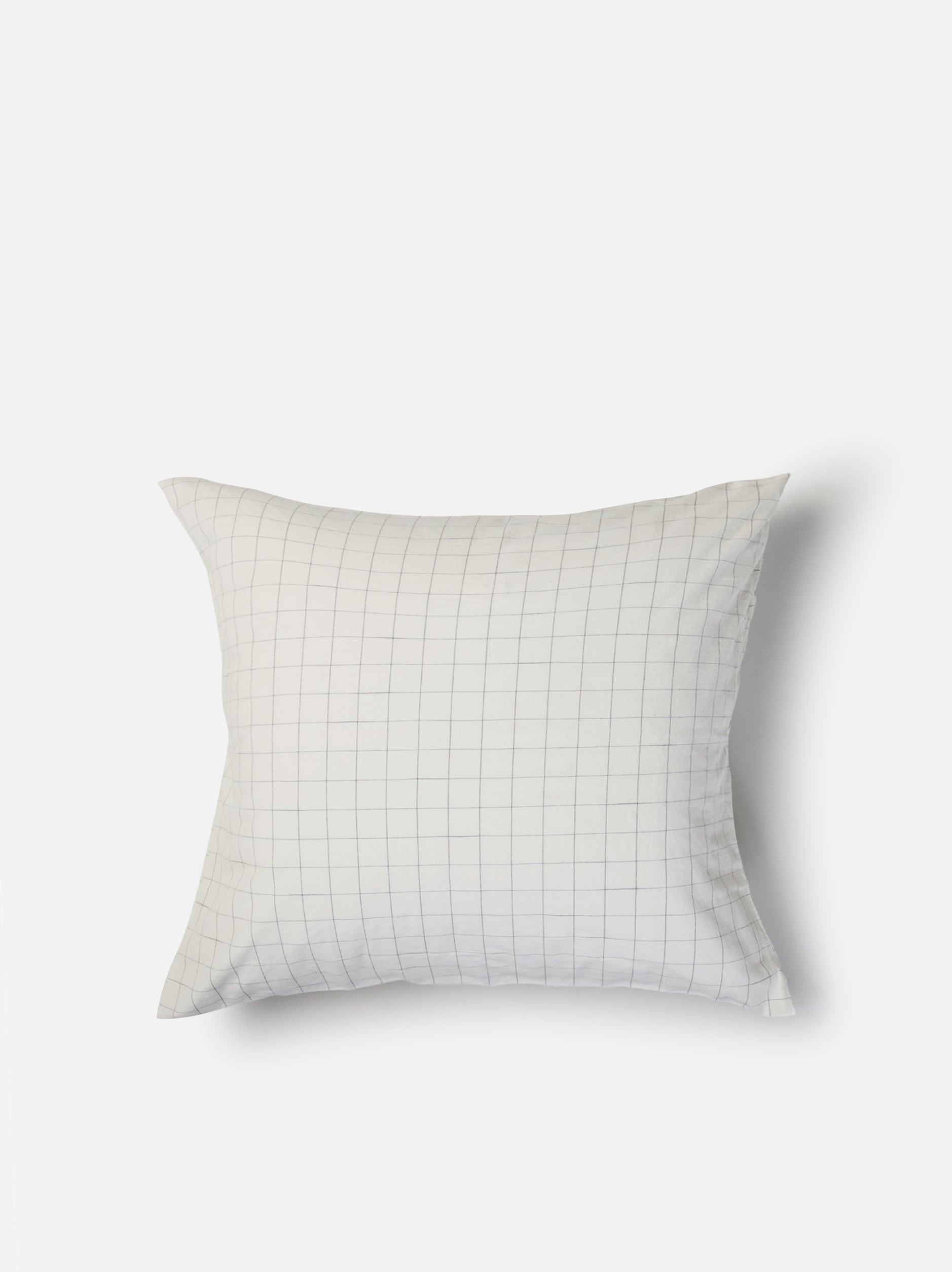 Grid Euro Pillowcase White/Charcoal / Euro Pillowcase