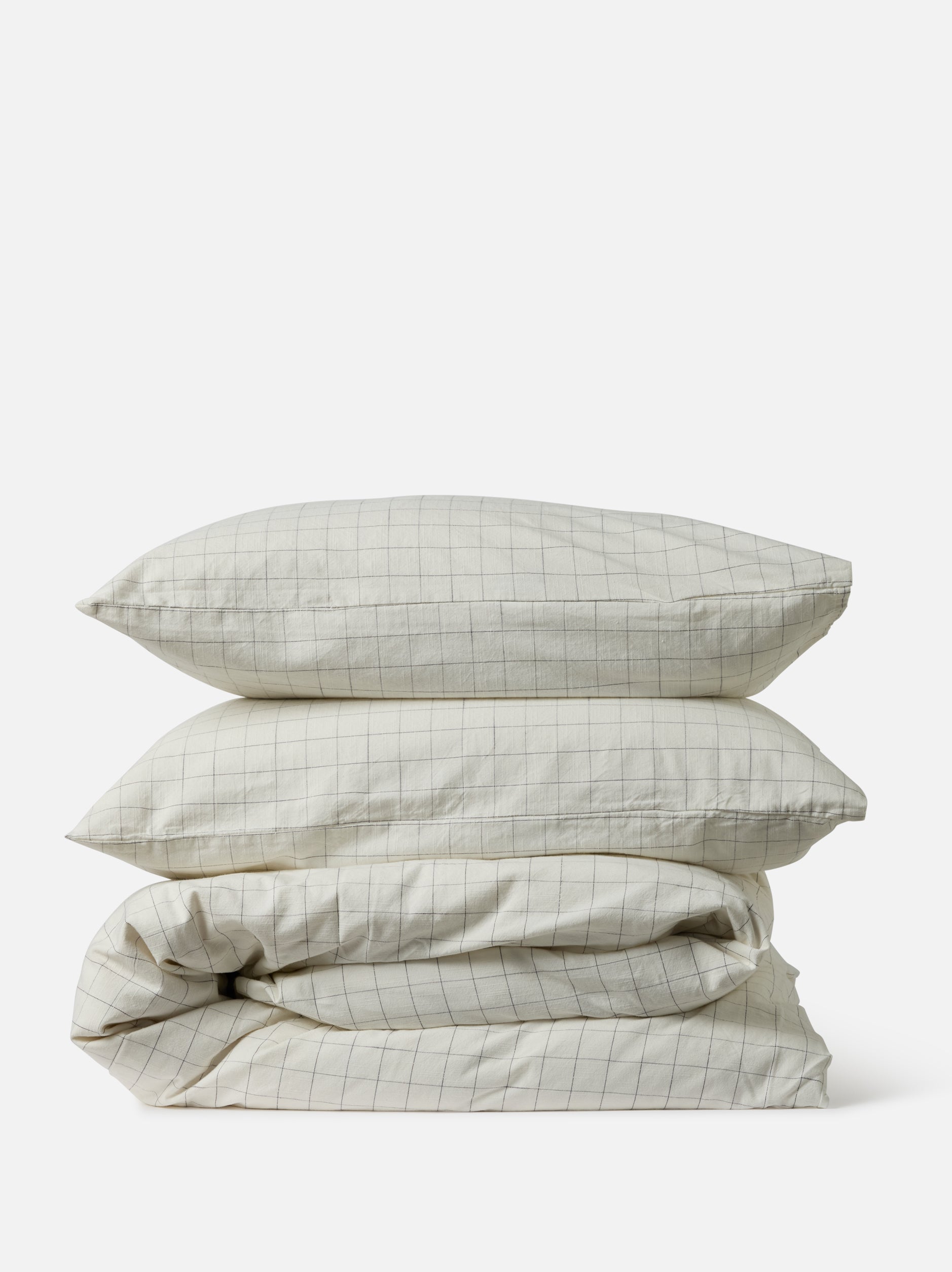 Grid Duvet Cover White/Charcoal / King Single/Double