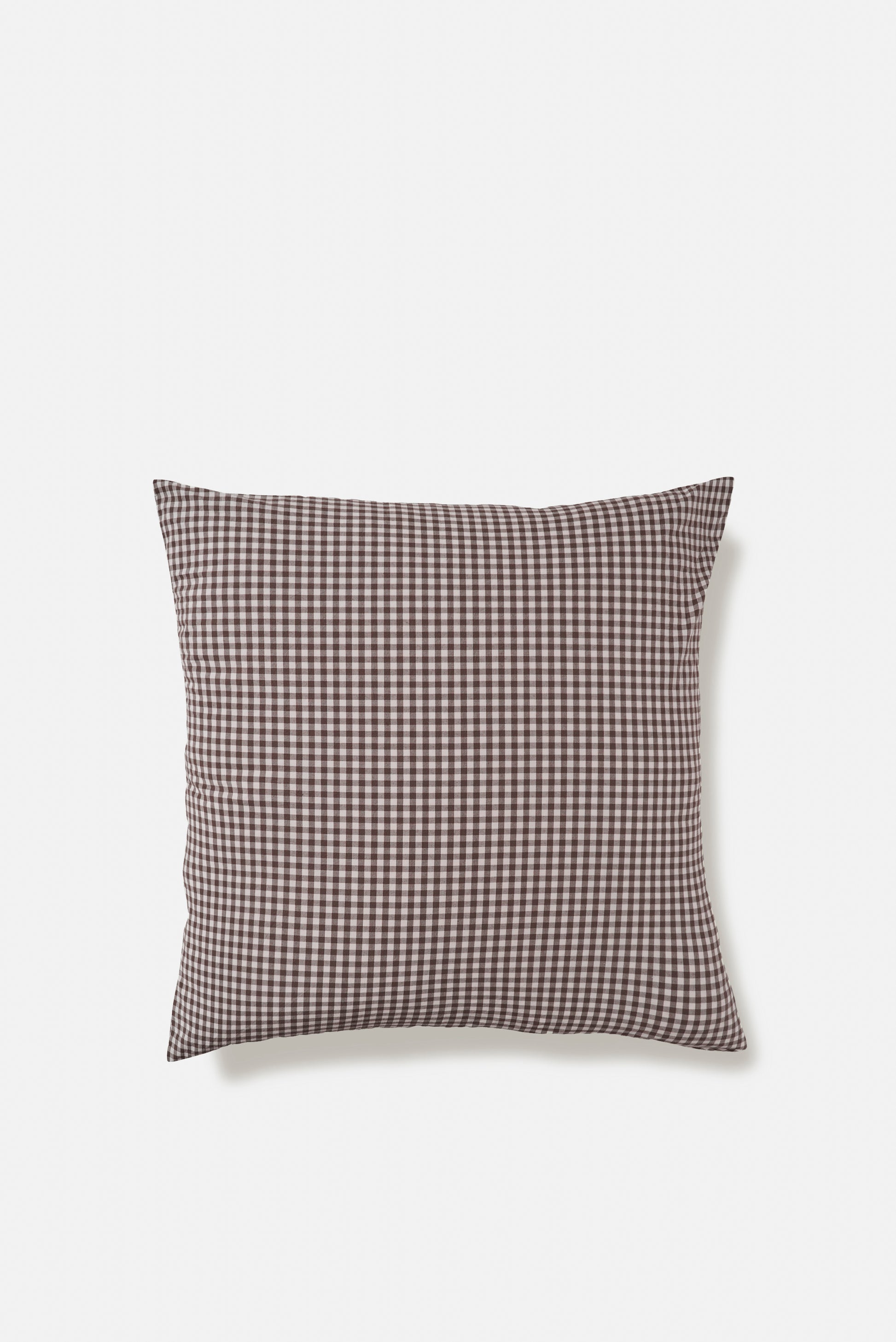 Gingham Organic Cotton Euro Pillowcase Cocoa / European Pillowcase