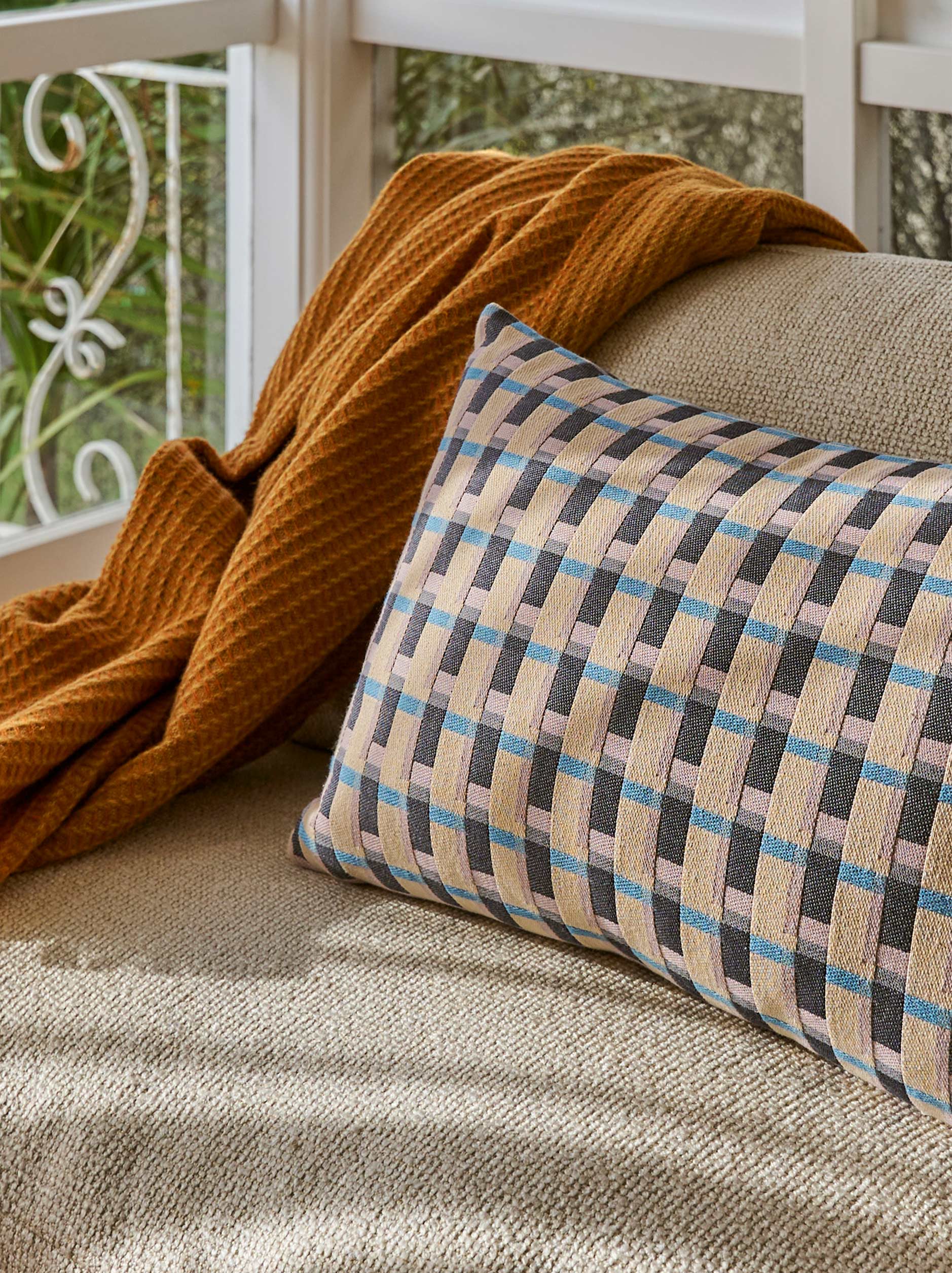 Civic Cushion Cover Cornflower/Multi / 60x40cm