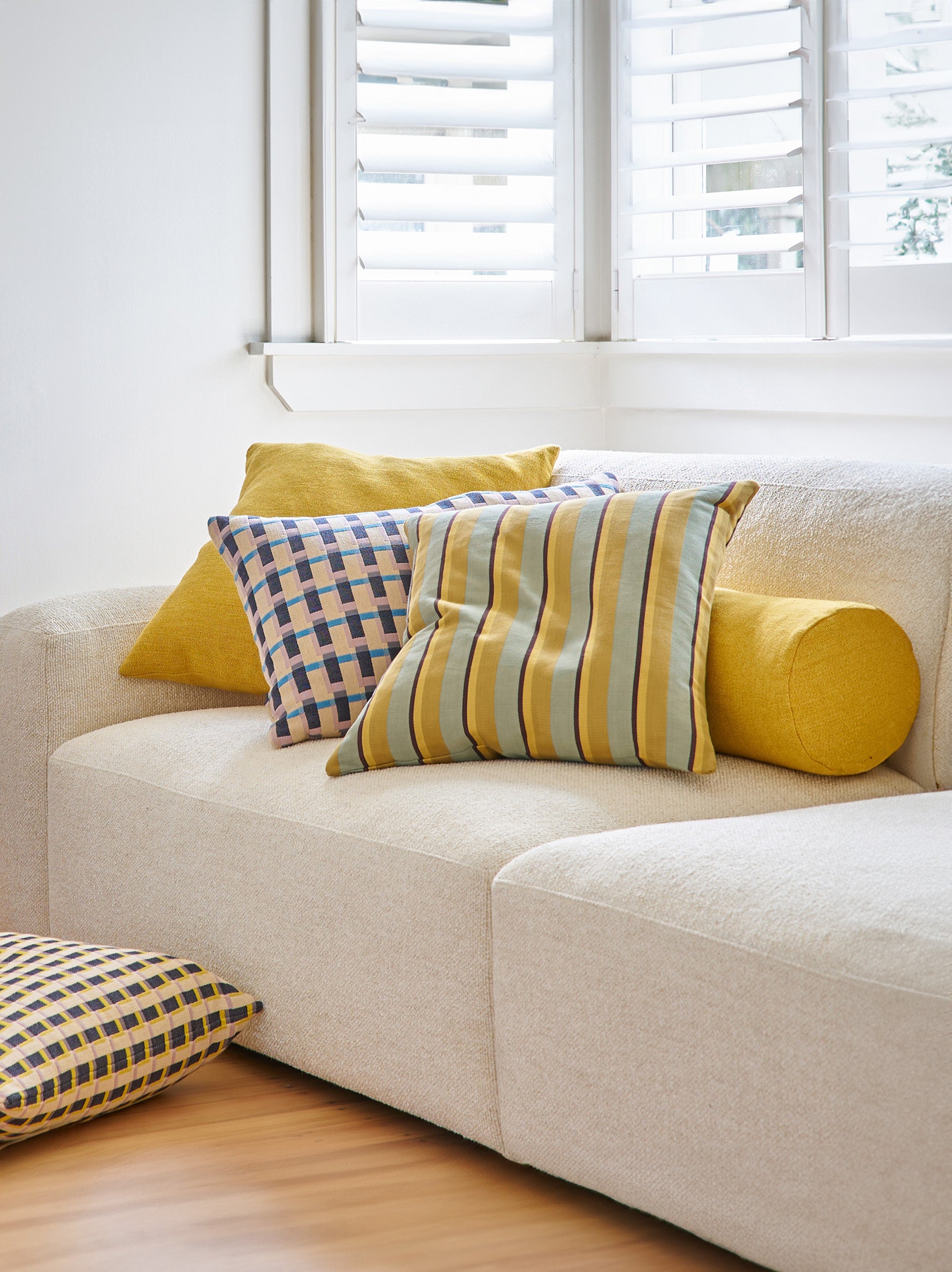 Basque Woven Cushion Cover Cider/Multi / 50x50cm
