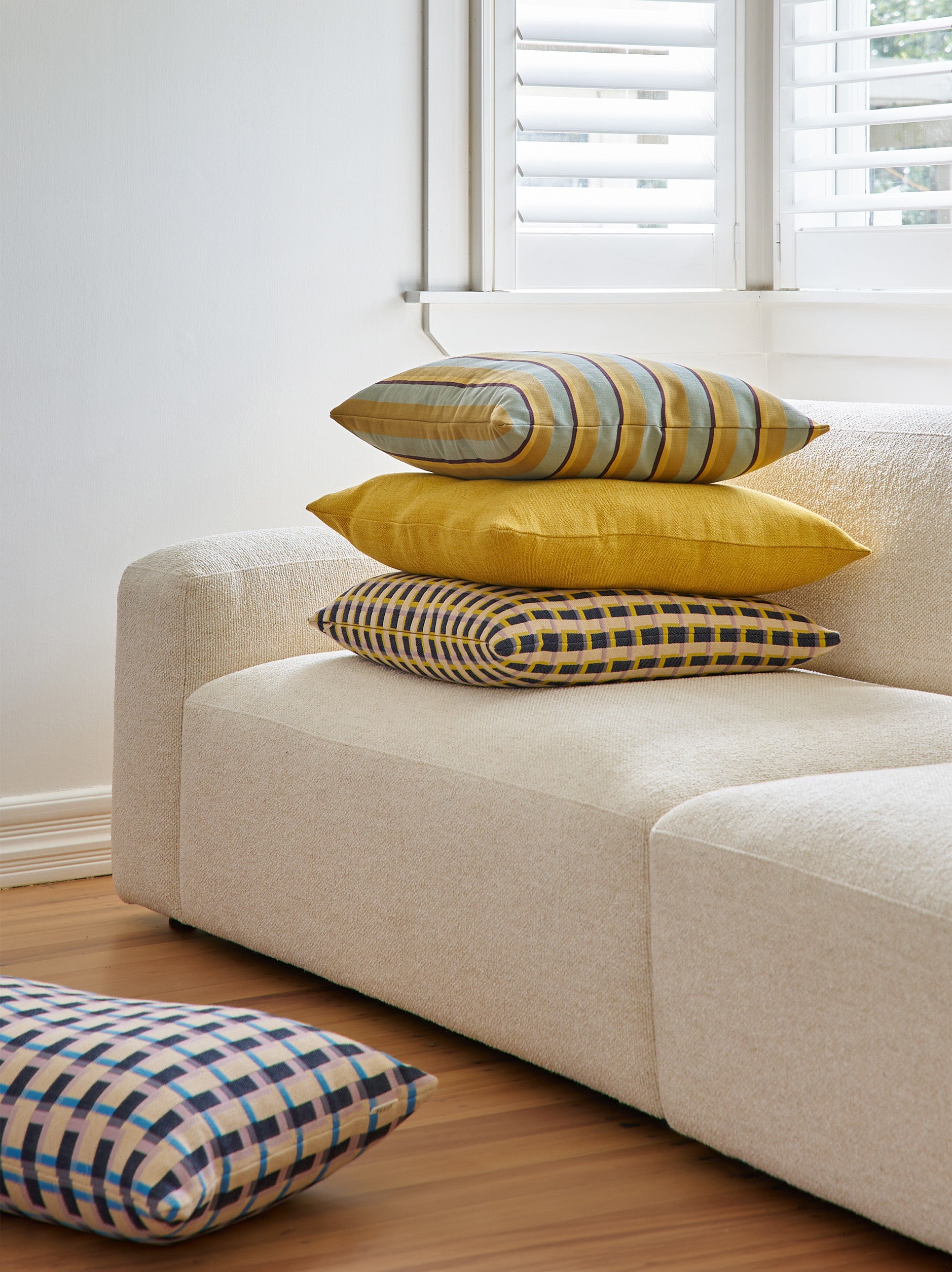 Basque Woven Cushion Cover Cider/Multi / 50x50cm