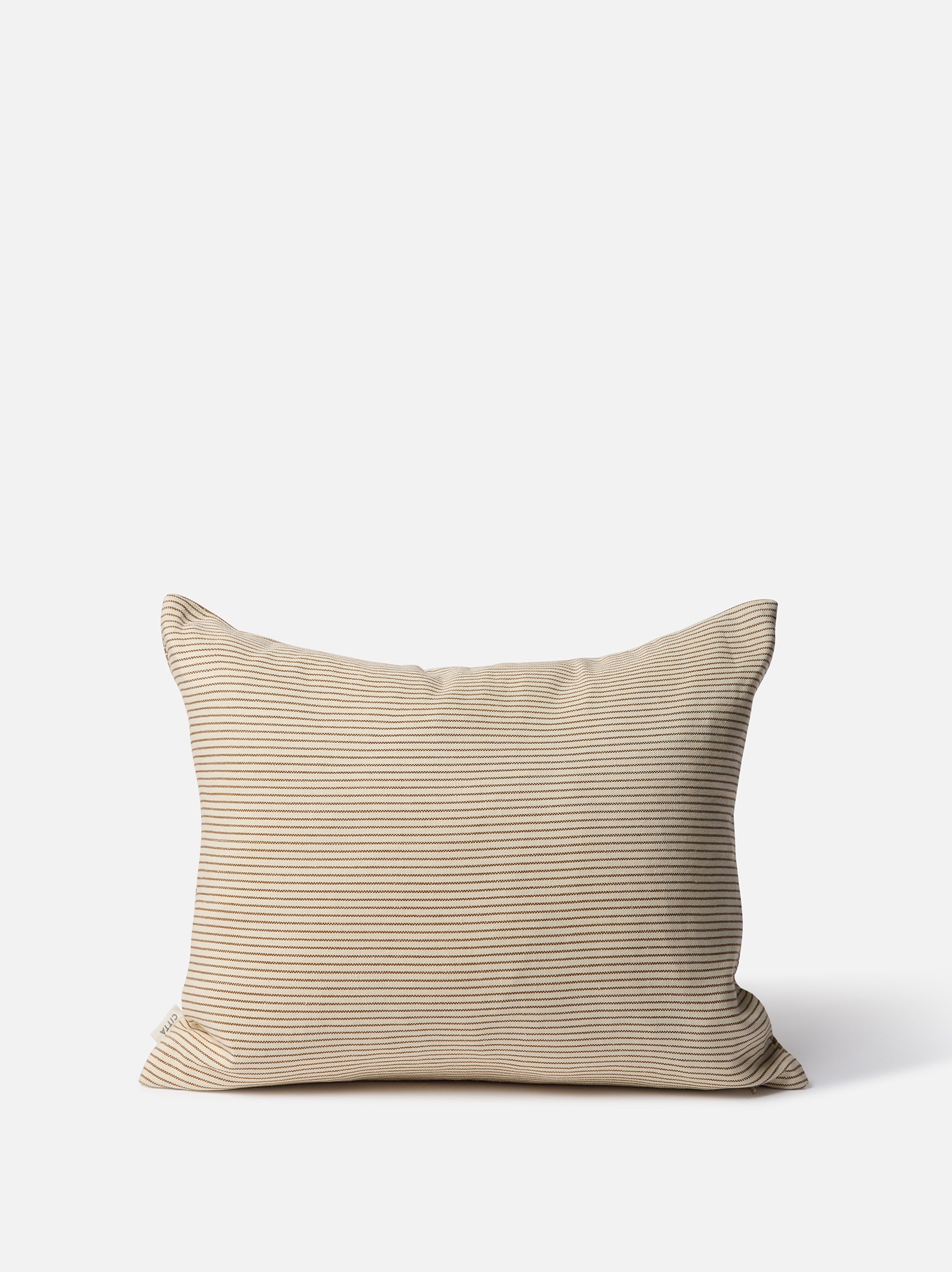 Reversible Pinstripe Cushion Cover Bronze/Coconut / 50x40cm