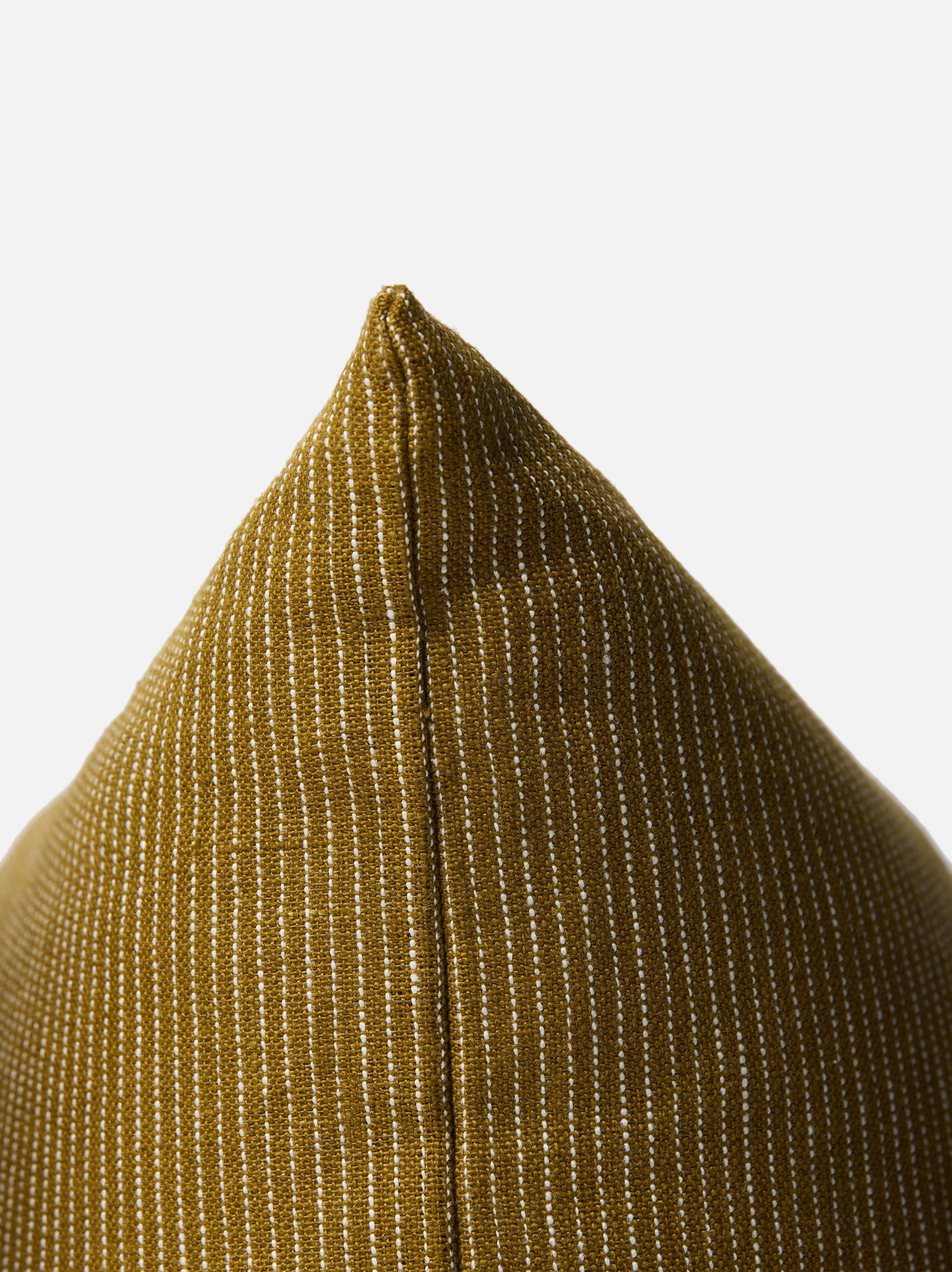 Fine Striped Linen Cushion Cover Caper / 55x55cm