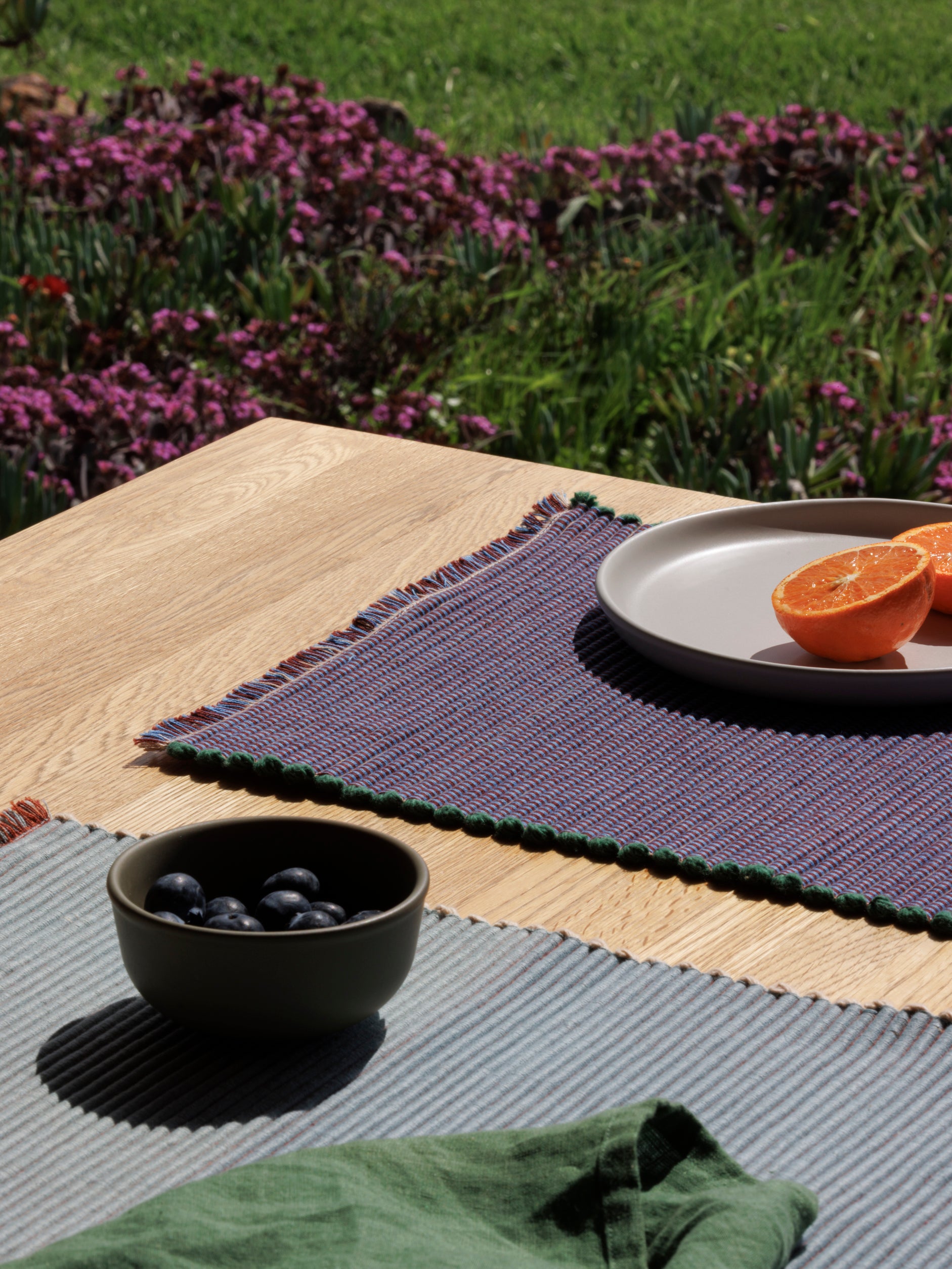 Albers Striped Placemat Wheat/Cornflower / One Size