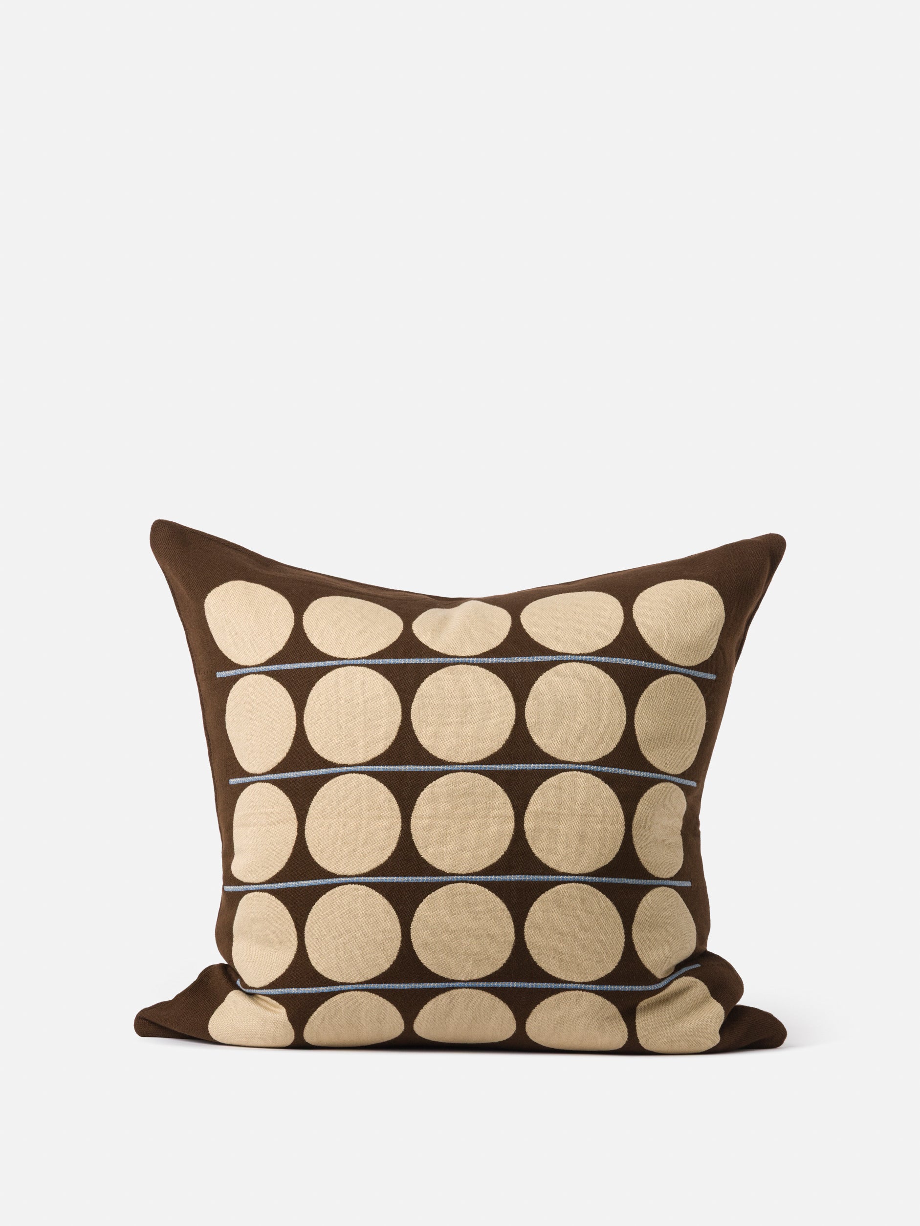 Abacus Cushion Cover Chocolate/Wheat / 55x55cm