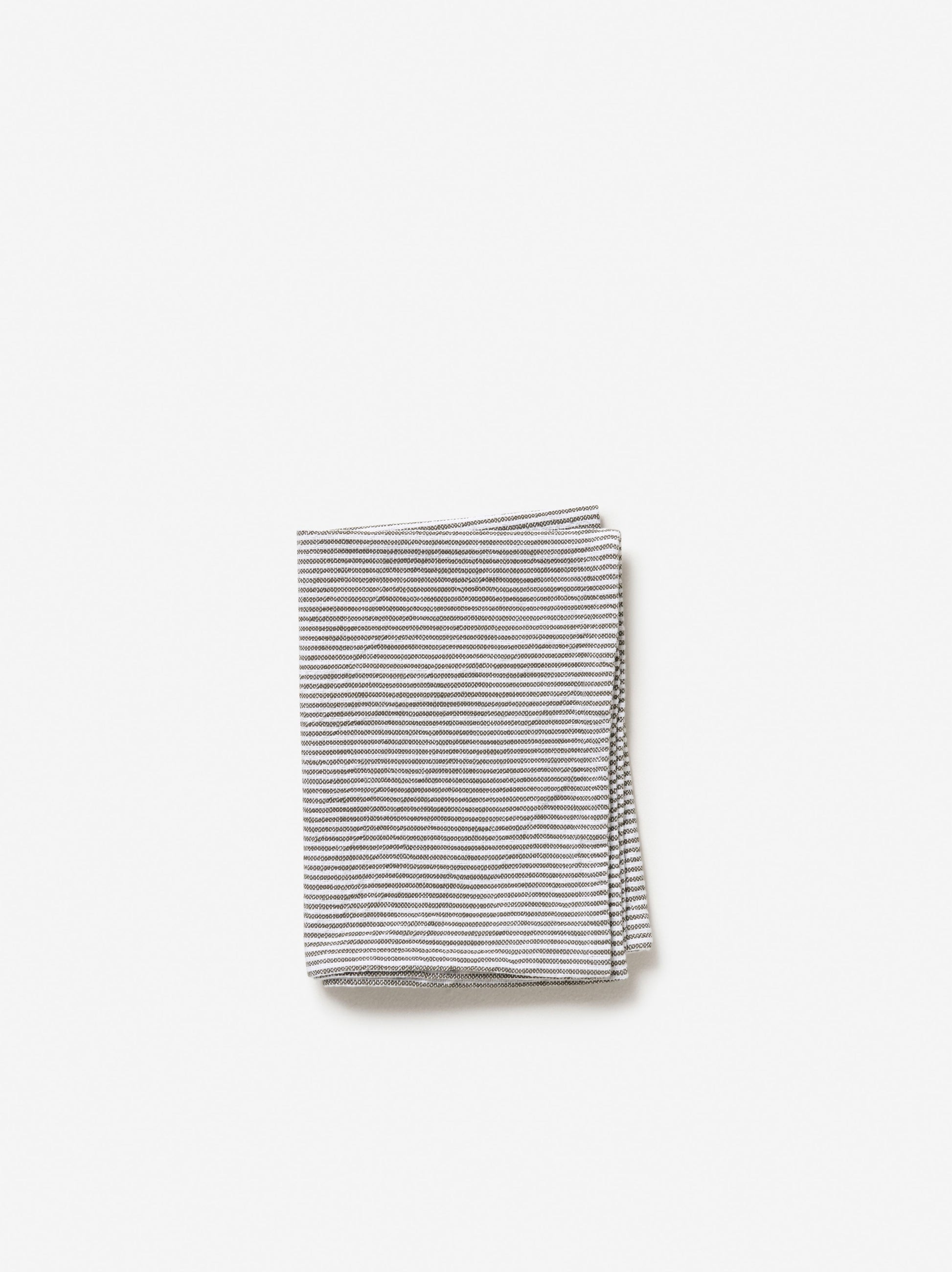 Stripe Washed Cotton Tea Towel Olive / 50x70cm