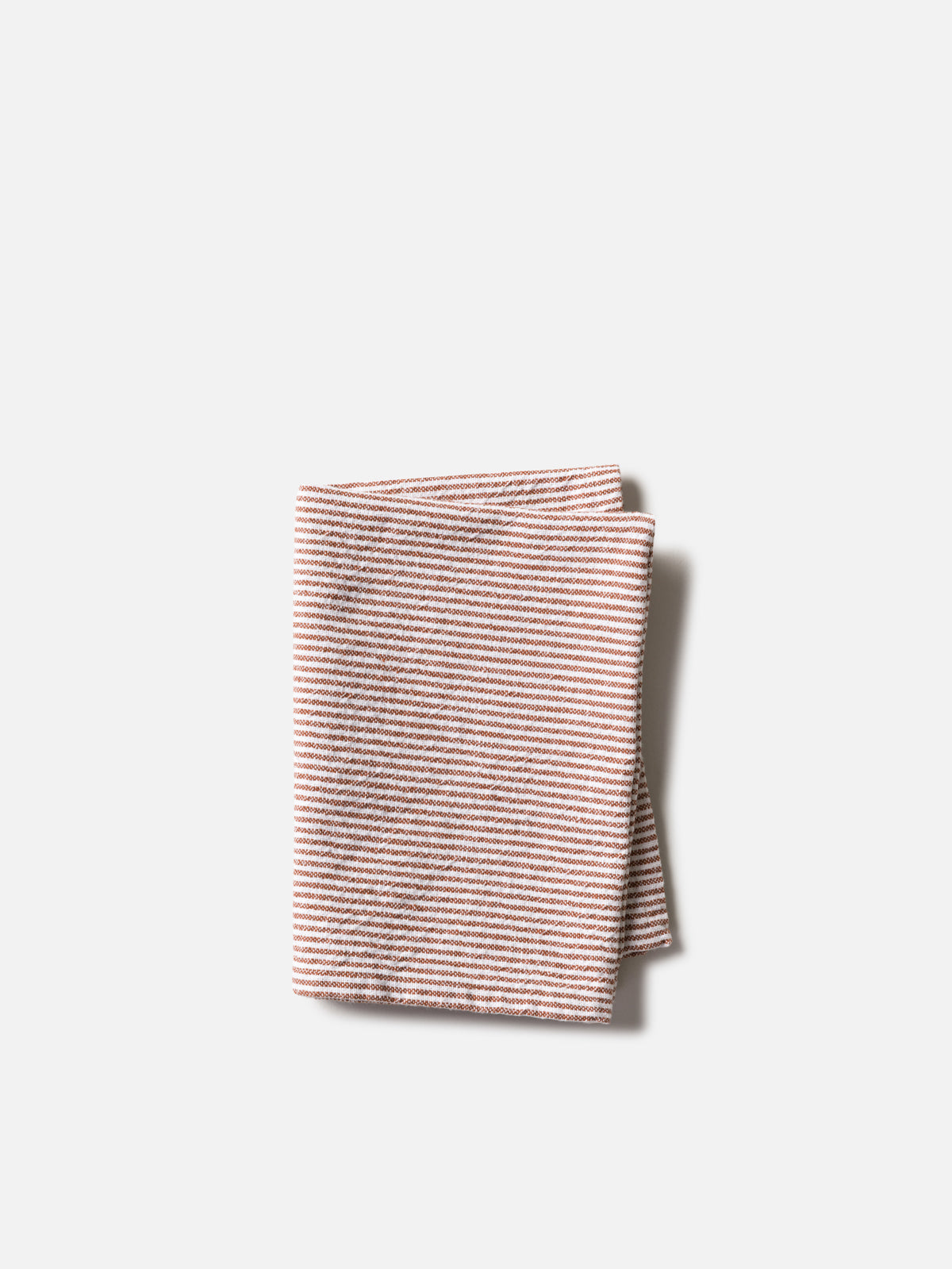 Stripe Washed Cotton Tea Towel Brick / 50x70cm